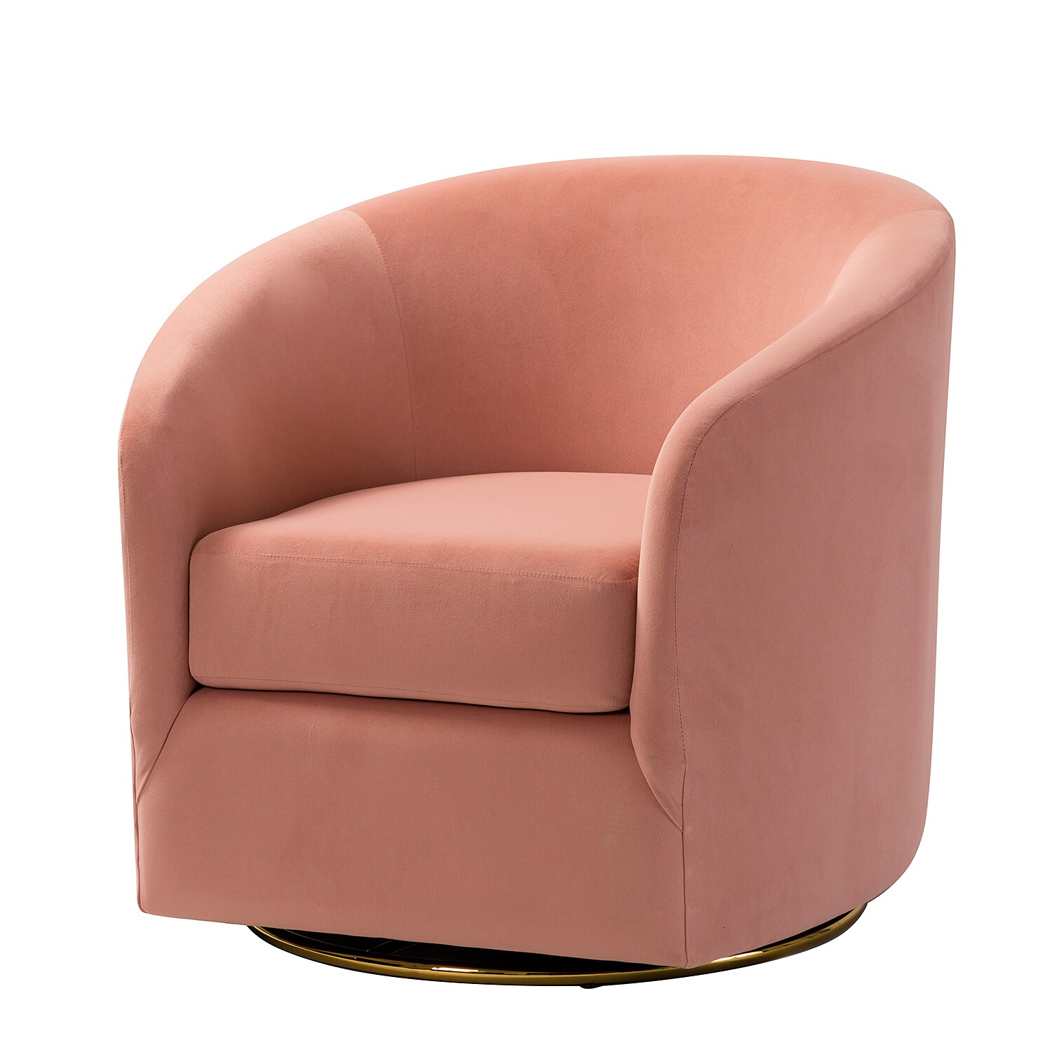 Pink velvet 2024 chair swivel