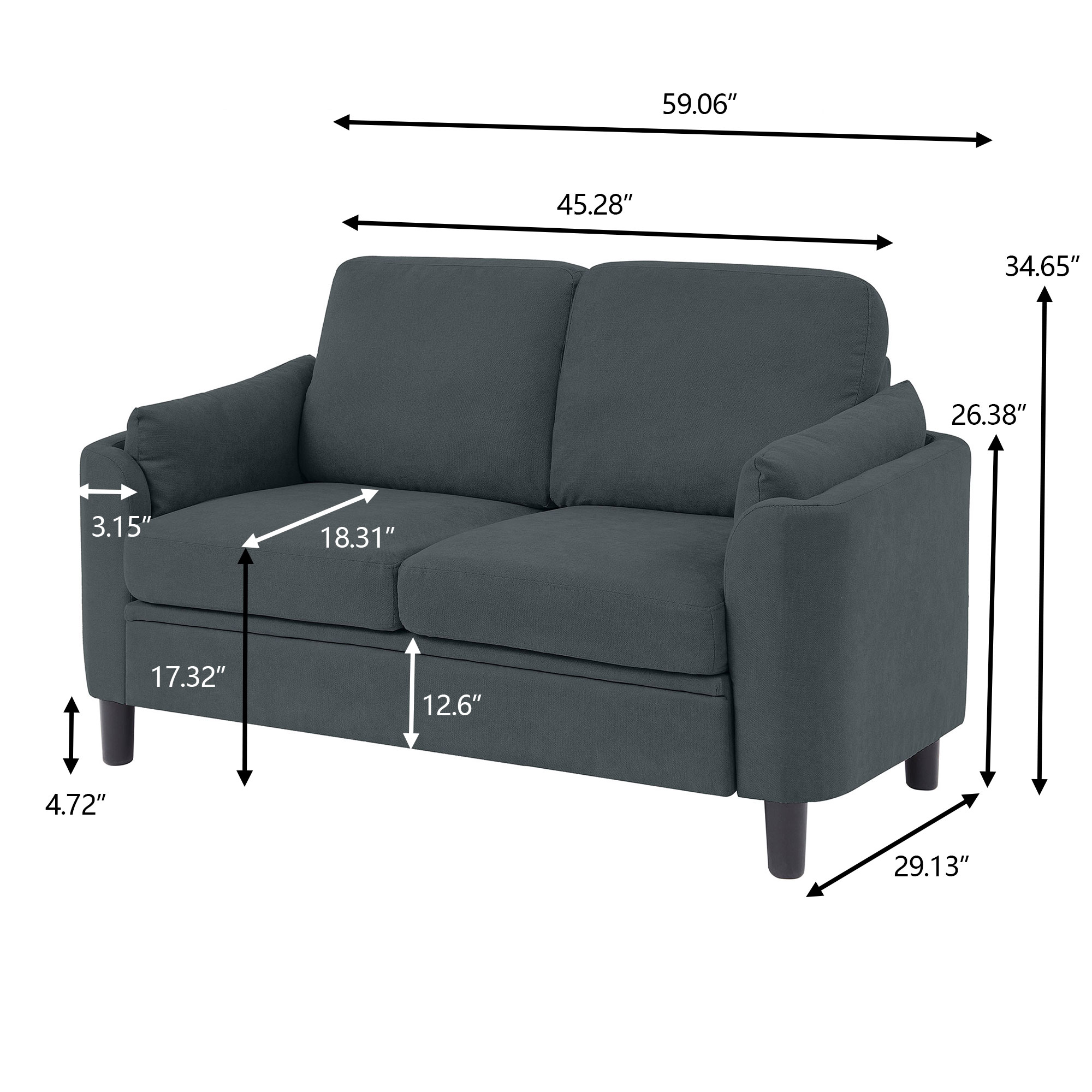 Jarenie US-98-DG Sofas-Loveseats - View #3
