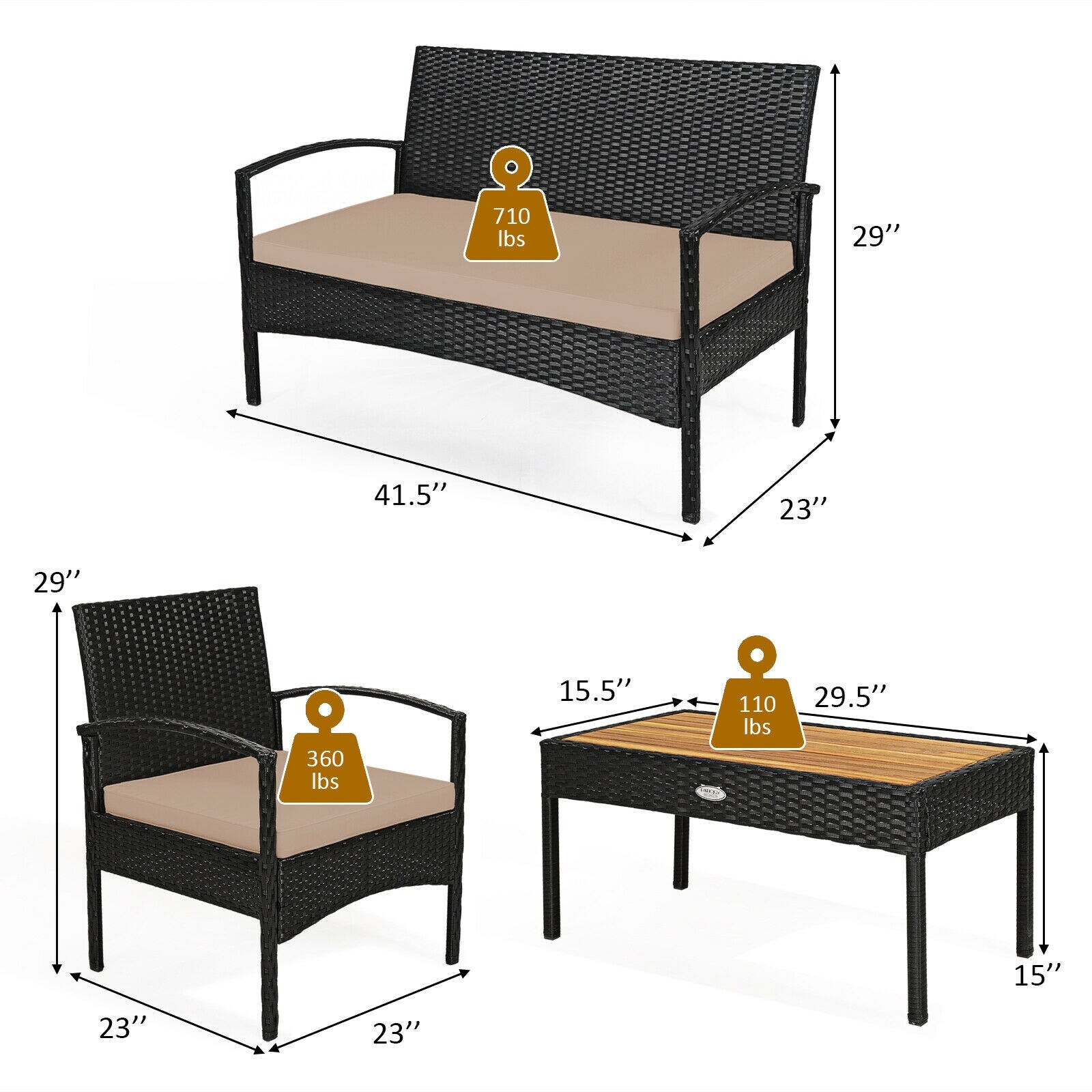 CASAINC WF-HW67328BN Patio-Conversation-Sets - View #11