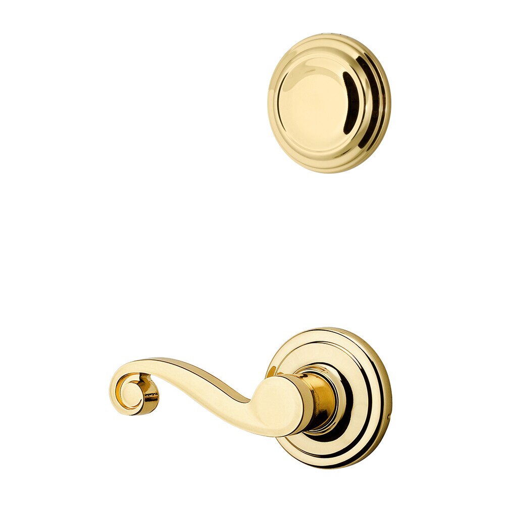 Kwikset Signature Lido Polished Brass Dummy Door Interior Handle Lido At 9849