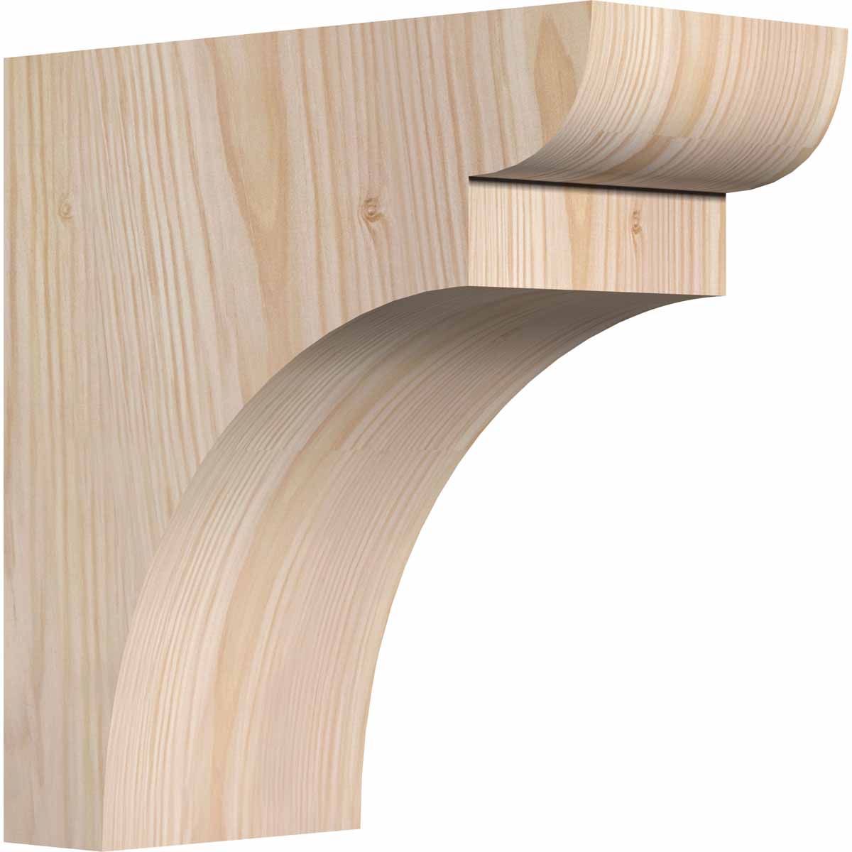 Ekena Millwork COR06X12X12YOR00SDF 5.5-in x 12-in x 12-in Yorktown Unfinished Douglas fir Wood Paintable/Stainable Corbel
