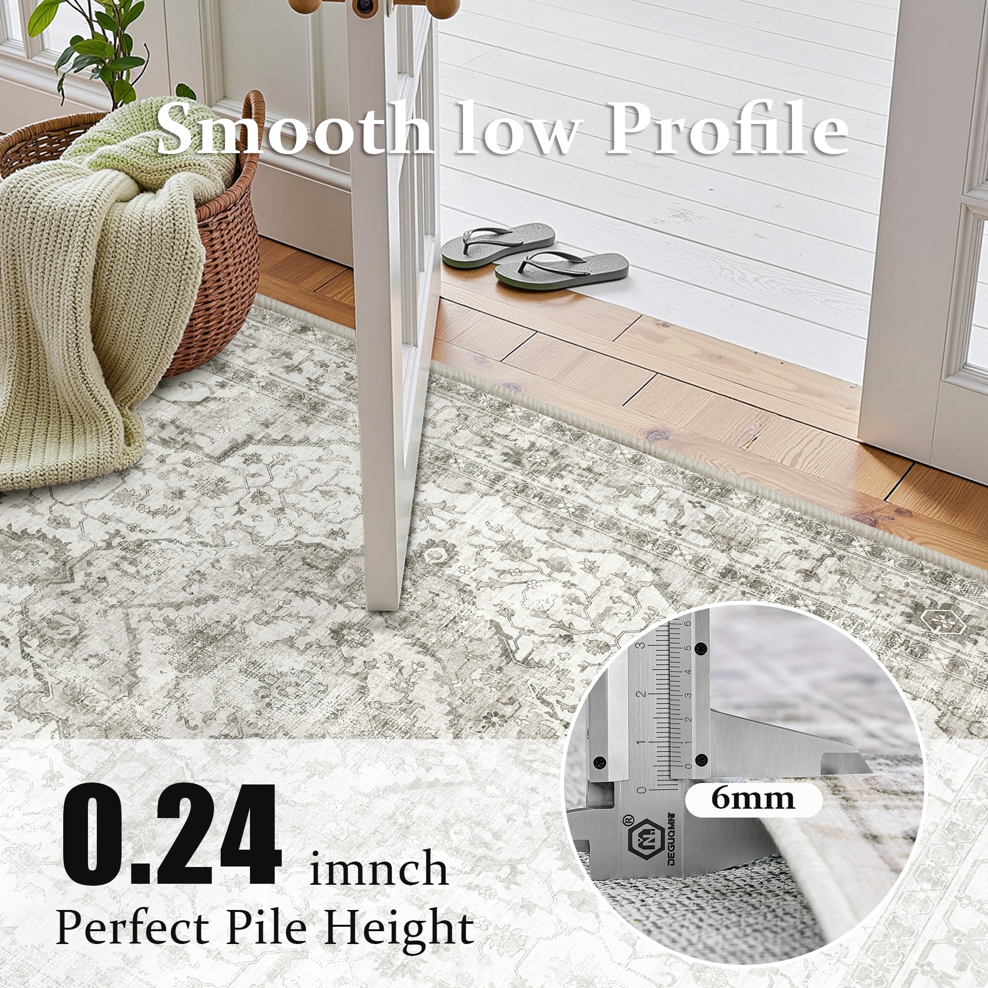 KERDOM AH-BK-2X6-CREAMGREEN rugs - View #5