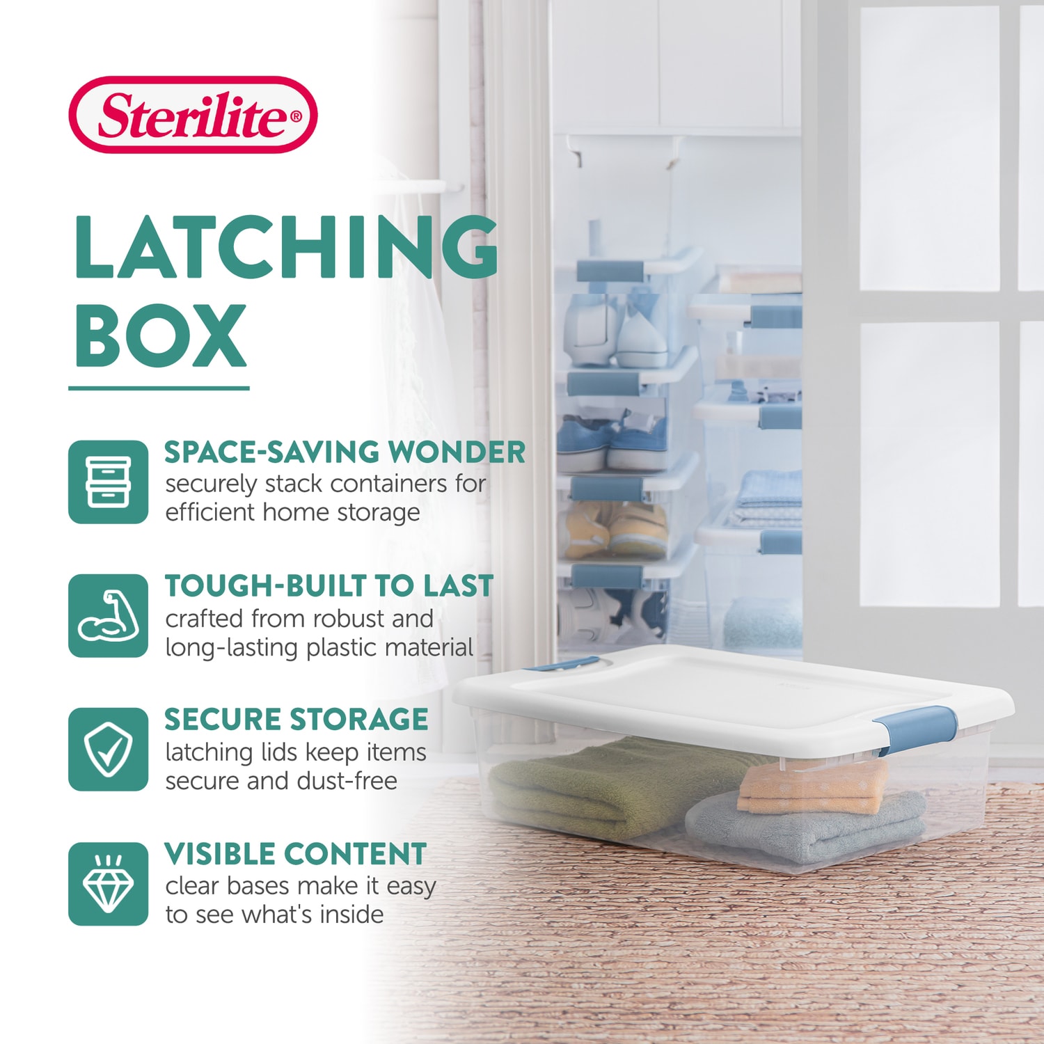 Sterilite 108858 Plastic-Storage-Totes - View #3