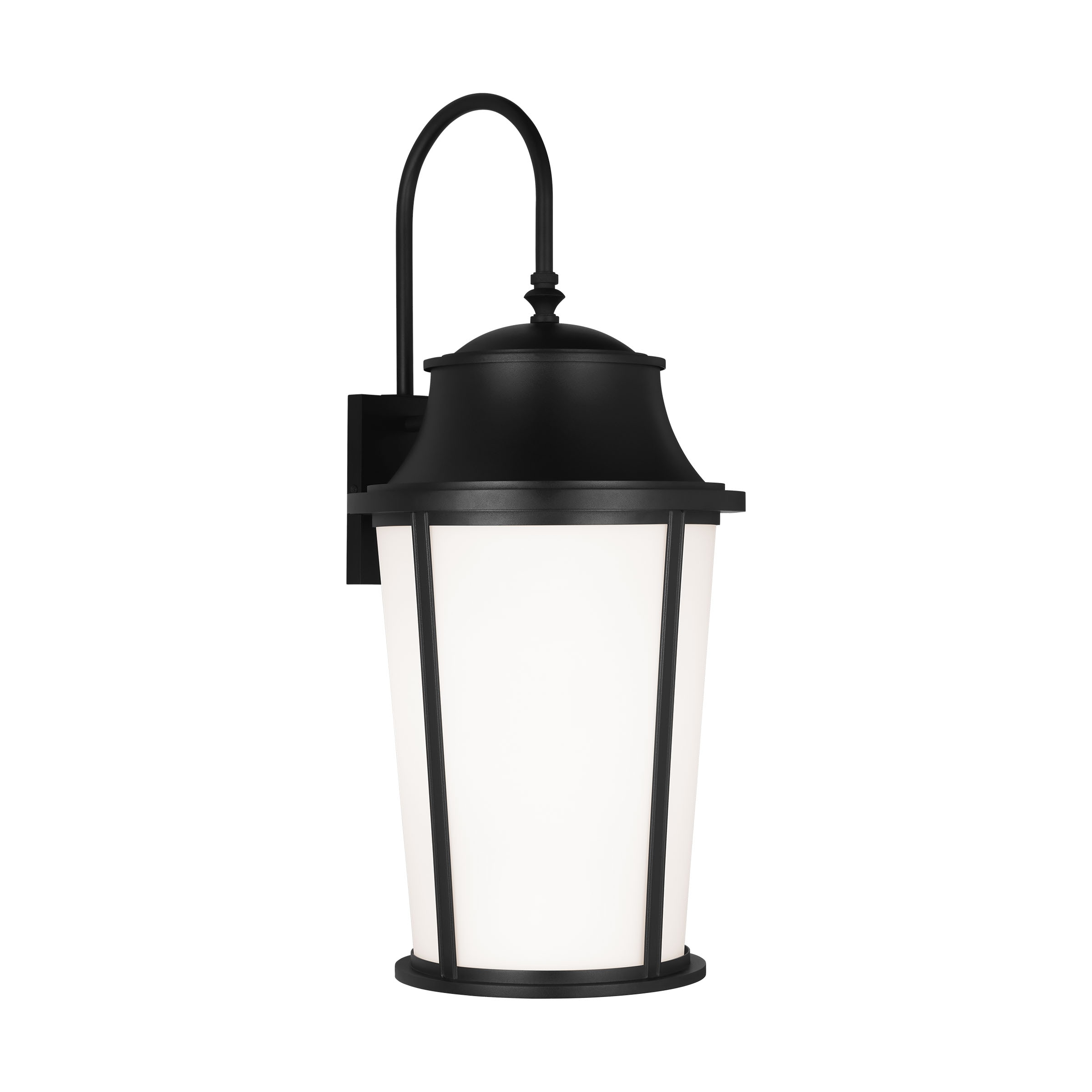 Generation Lighting Portola 1 -Light 31.875-in H Polished Black Hardwired Outdoor Wall Light