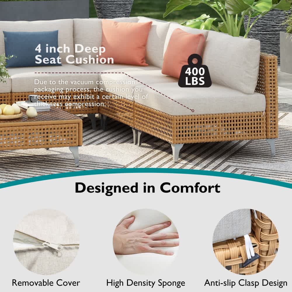 Coolbibila HARPER-PATIO-BEIGE Patio-Sofas-Daybeds - View #5
