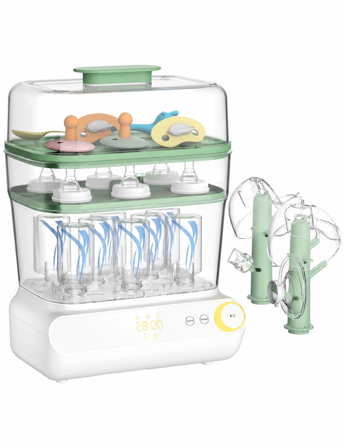 Aoibox -  3 Layer Large Capacity Baby Bottle Sterilizer and Dryer with Touch Screen HEPA Filter A...