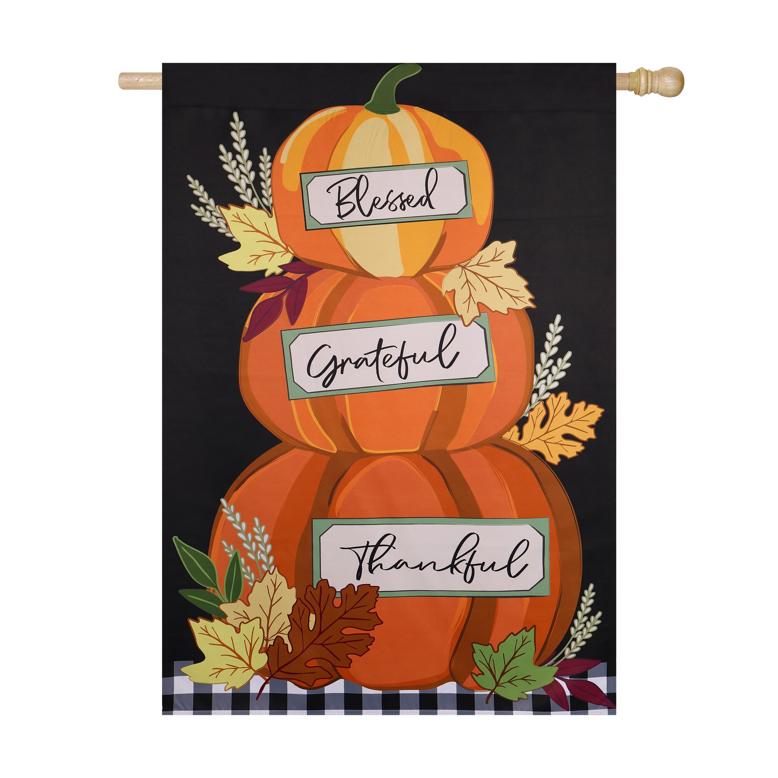 Style Selections ZLW13S9177 2.33-ft W x 3.66-ft H Fall House flag
