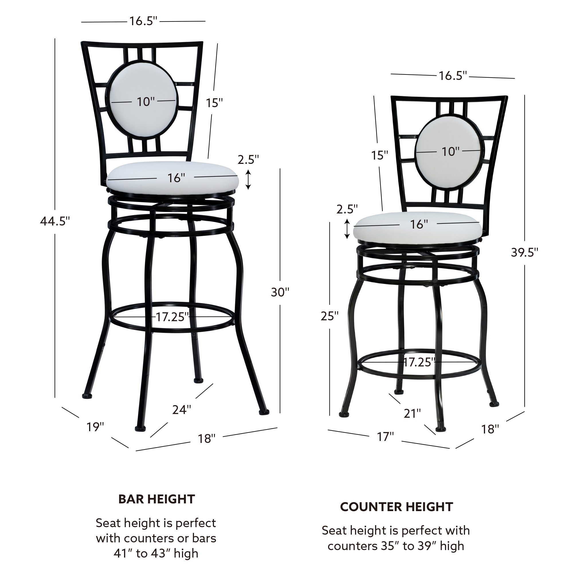 Linon 03282MTL-01-KD-U stools - View #8