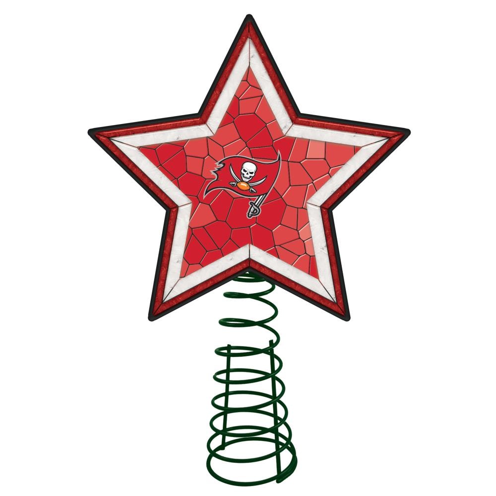 The Memory Company NFL-TBB-2303 10-in Star Team White Christmas Tree Topper