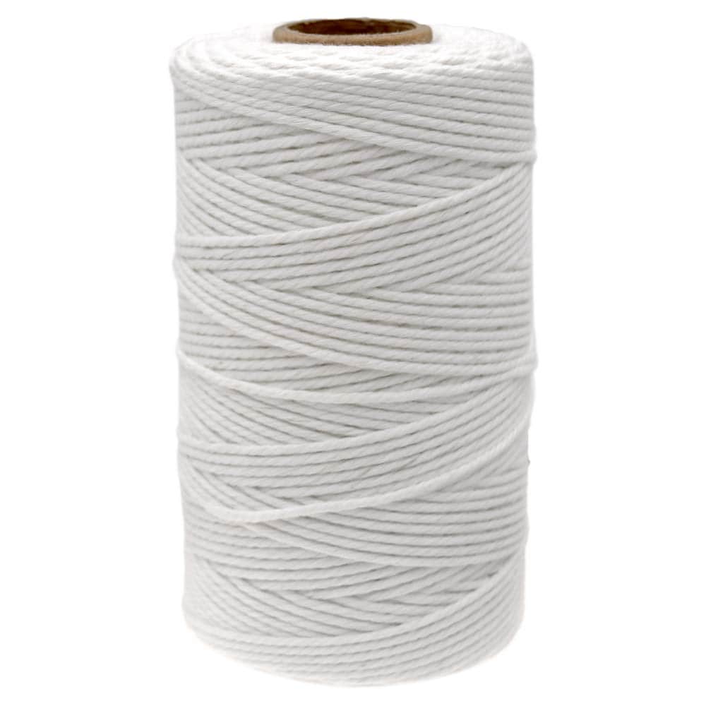 Linder Group Inc Cotton Butchers Twine Roll 328 Feet 2mm Food Safe Kitchen String for Meat Trussing Cooking Baking Turkey Sausage Crafting and Gardening Uses