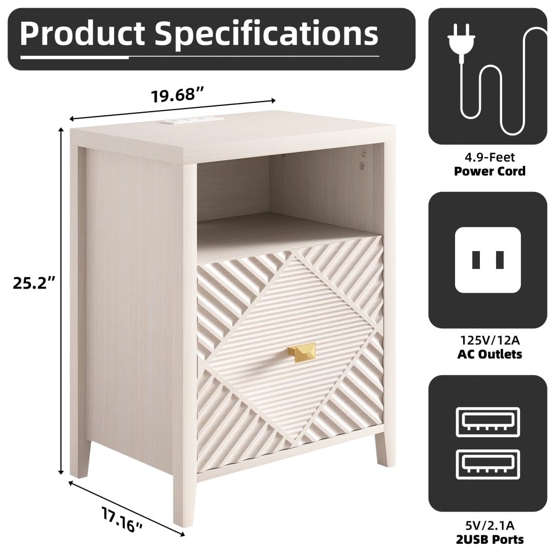 CHITA CTK-01 nightstands - View #3