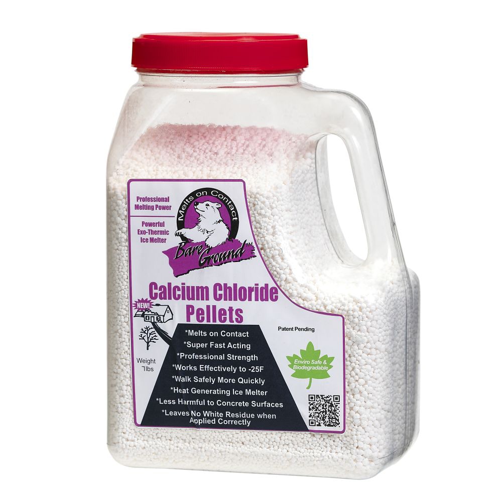 Bare Ground BGCCP-12 7-lb Natural Safer For Pets Fast Acting Calcium chloride pellets Ice Melt Pellets