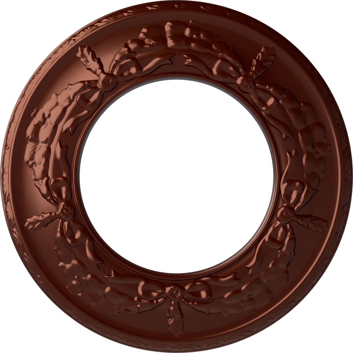 Ekena Millwork CM13SAACS Salem 13.25-in W x 13.25-in L Painted Antique Copper Polyurethane Whole Ceiling Medallion