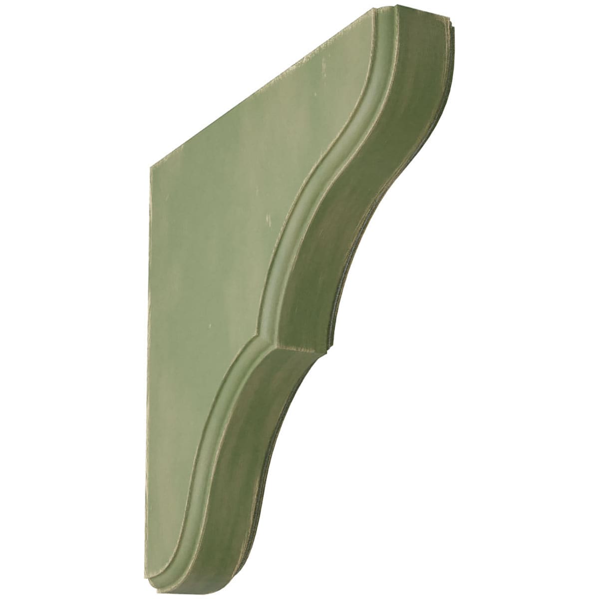 Ekena Millwork BKTWD02X10X10STGR Stratford 1-3/4-in x 10-in x 10-in Rubberwood Green Wood Standard Bracket