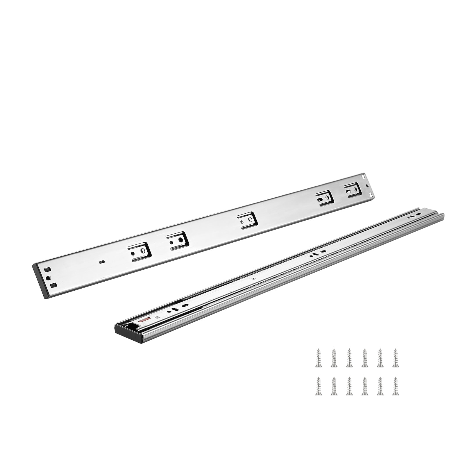 SVOPES 23.74-in Full extension Soft Close Self-Closing Side Mount 100-lb Load Capacity Heavy Duty Silver Drawer Slide 10 -Pair 10 -Pieces #SVOPESCZCJCTD08068V0