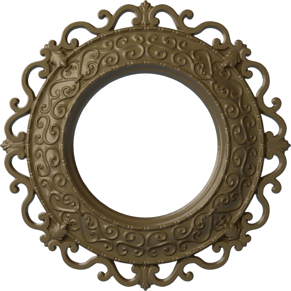 Ekena Millwork CM13ORMMF Orrington 13.25-in W x 13.25-in L Painted Mississippi Mud Polyurethane Whole Ceiling Medallion