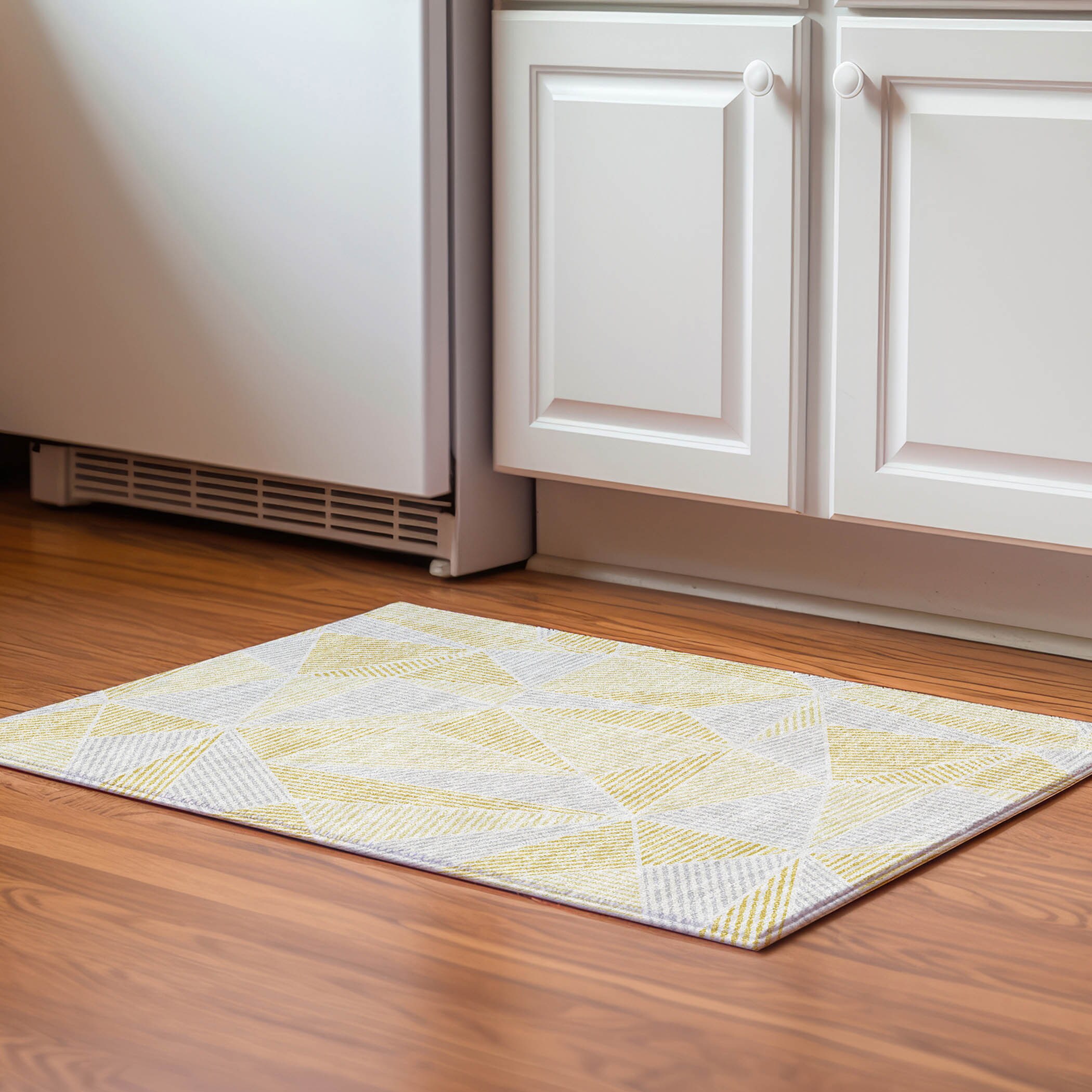 Addison Rugs AMF618GO20X30 Mayfield AMF618GO 2 x 3 (ft) Loomed Polyester Gold Rectangular Indoor Geometric Machine washable Area rug