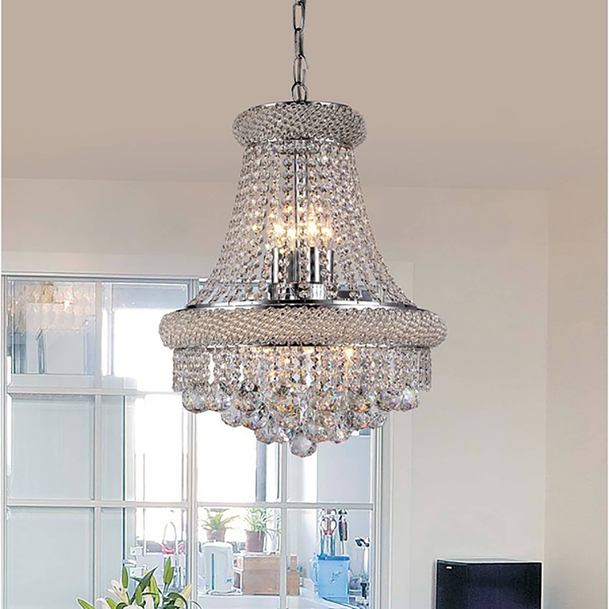 Warehouse of Tiffany RL8096A 8 -Light Polished White Modern/contemporary For Use in Bedrooms, Dining Rooms, Foyers, Kitchens, Living Rooms Chandelier