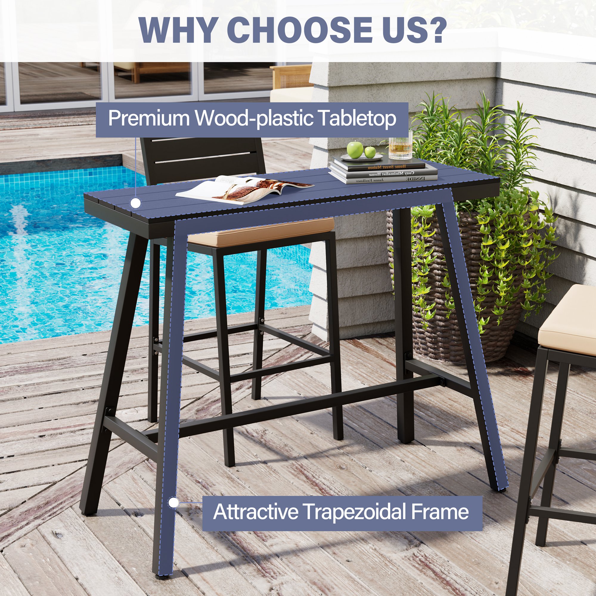 Crestlive Products CL-TB057BLK110 Patio-Tables - View #5