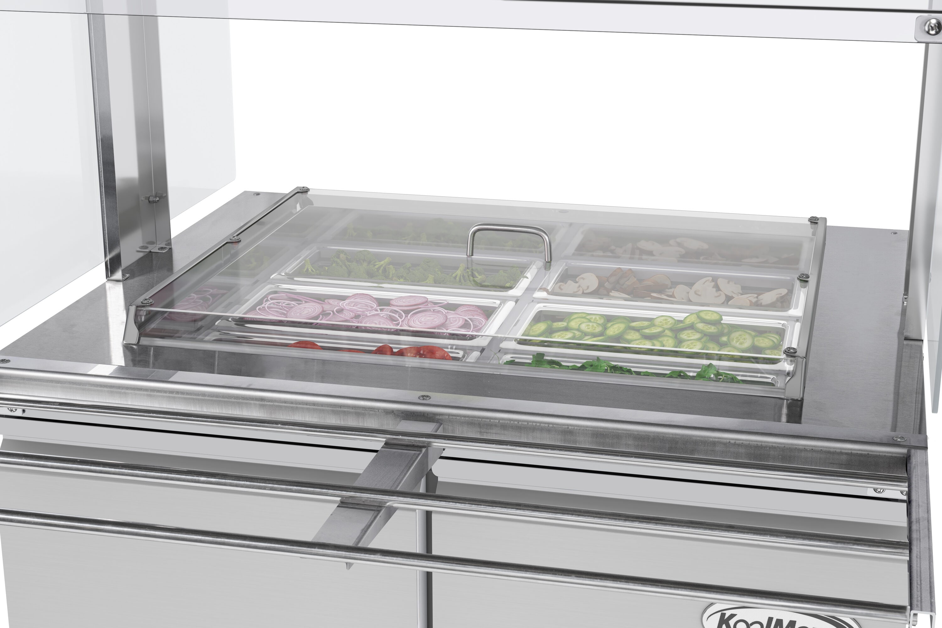 KoolMore LOW-KM-RBTZ-66CSFG-G Refrig-Prep-Tables - View #6