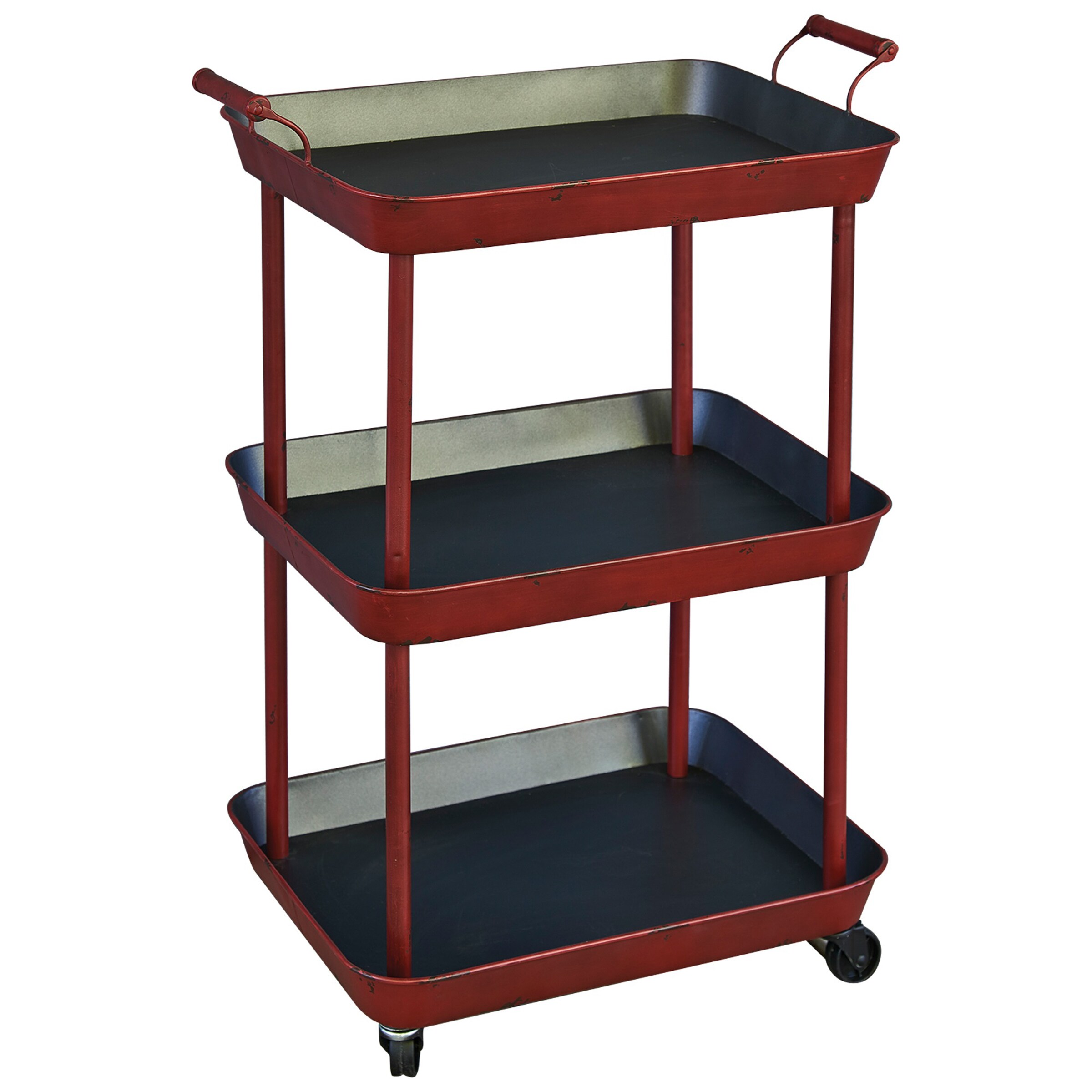 Lorell 3-Shelf Utility Cart - Steel - 400 lb Capacity - Black - Convenient  Worksurface - Industrial-Strength Casters - Rack Type in the Utility Carts  department at