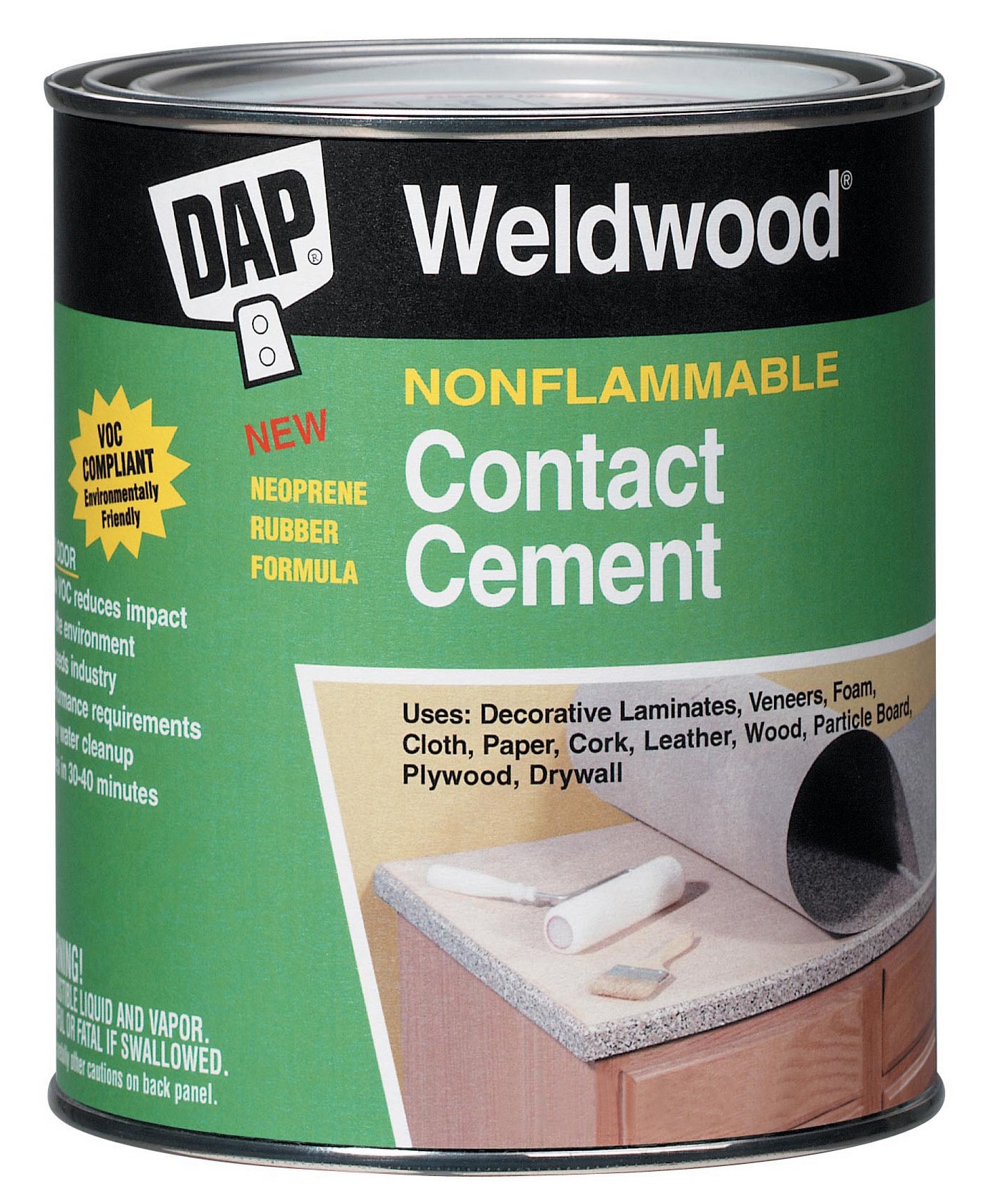 DAP Weldwood 128-fl oz Liquid Contact Cement Waterproof, Quick Dry