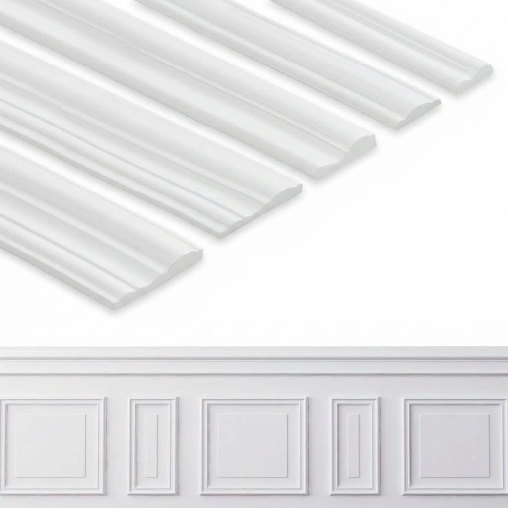 Etokfoks  Wall Molding Trim 0 79 in x 9 8 ft TPE Material 1 Pack Customizable Color for Walls Doors Mirrors