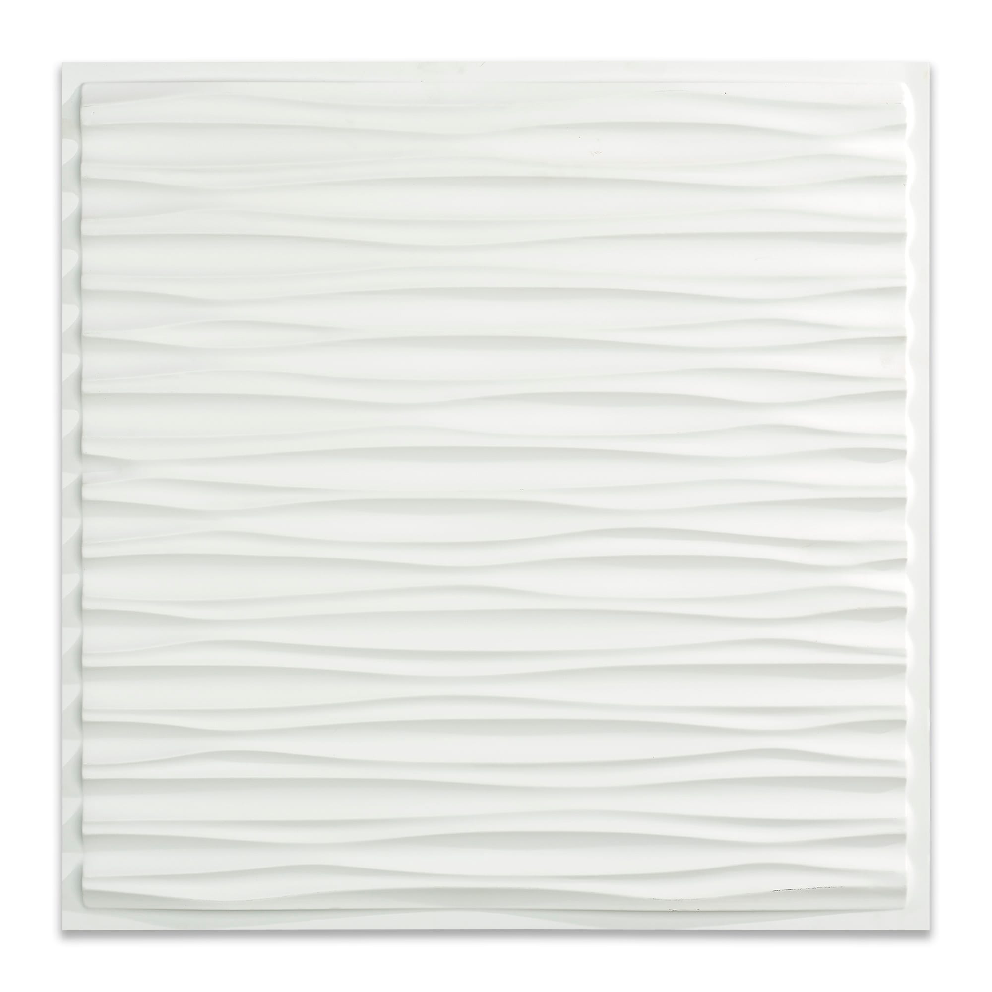 Fasade 2-ft x 2-ft Dunes Gloss White PVC Drop Ceiling Tile (5-Pack, 20-sq ft / Case)