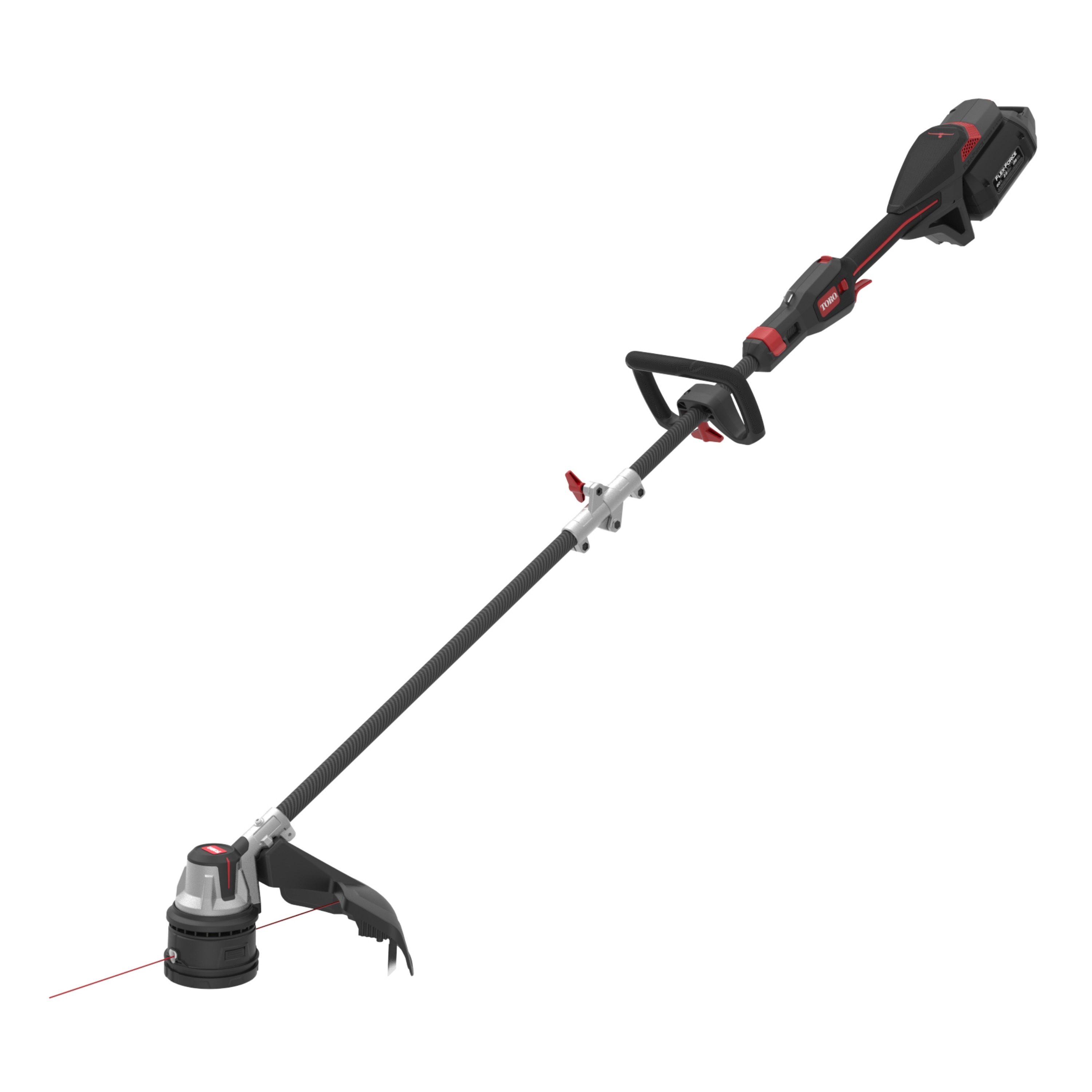 Toro 51838 Flex-Force 60-volt max 17-in Telescopic Shaft Battery String Trimmer 2.5 Ah (Battery Included) (Charger Included)