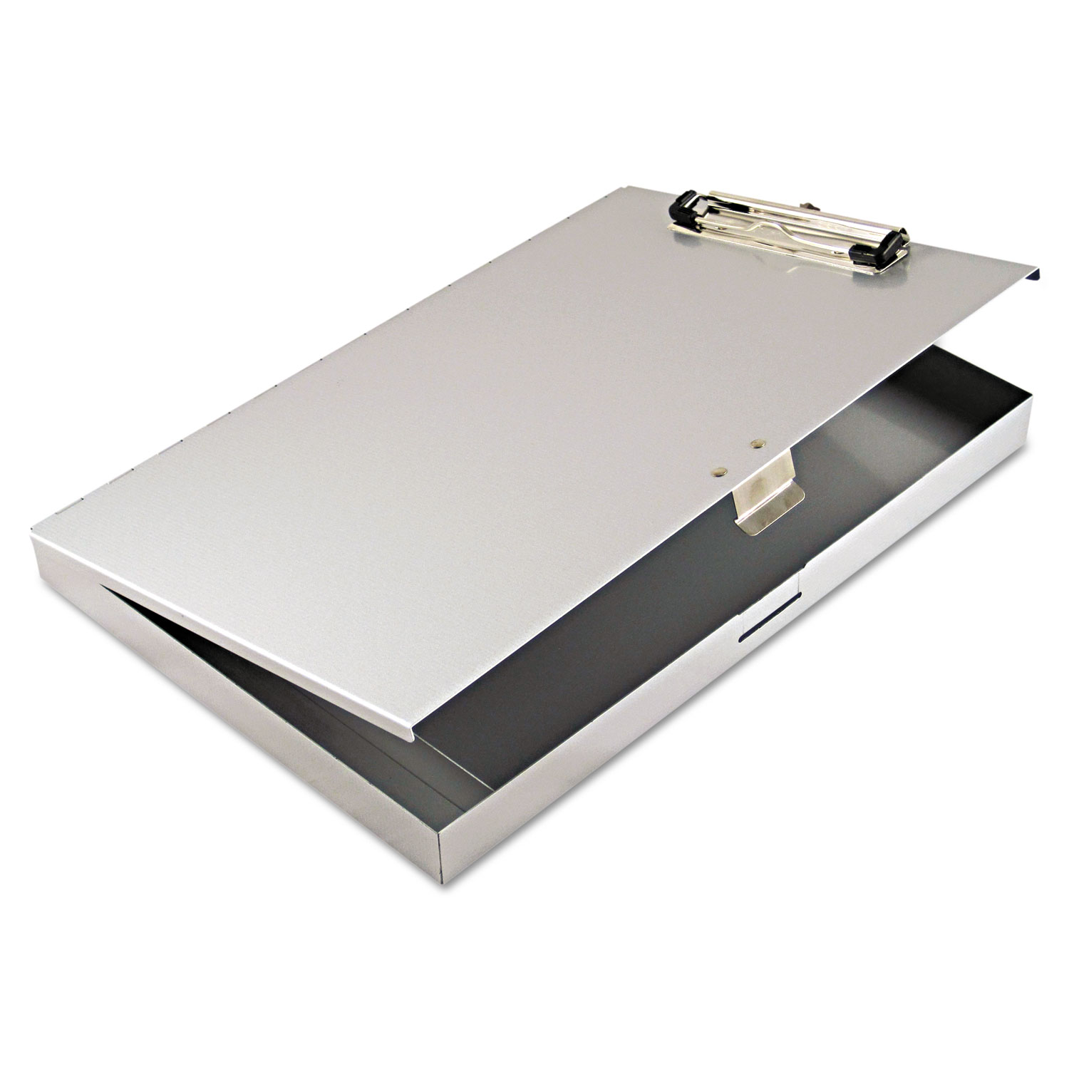 Saunders Tuffwriter Recycled Aluminum Storage Clipboard 0.5 Clip Capacity Holds 8.5 x 11 Sheets Silver #ESNSAU45300