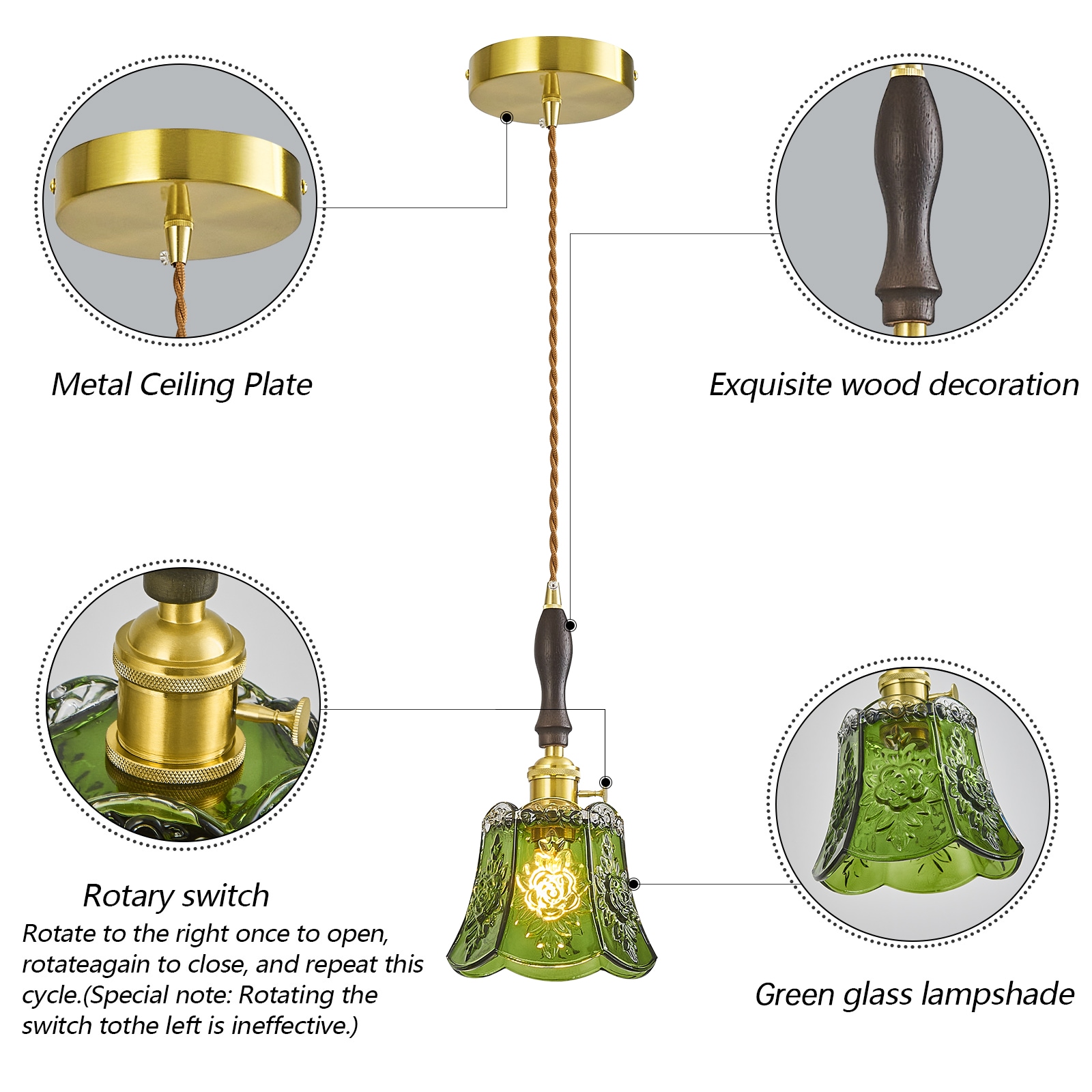 ZHLLMQ JP-680-1PACK-GREEN Pendant-Lights - View #3