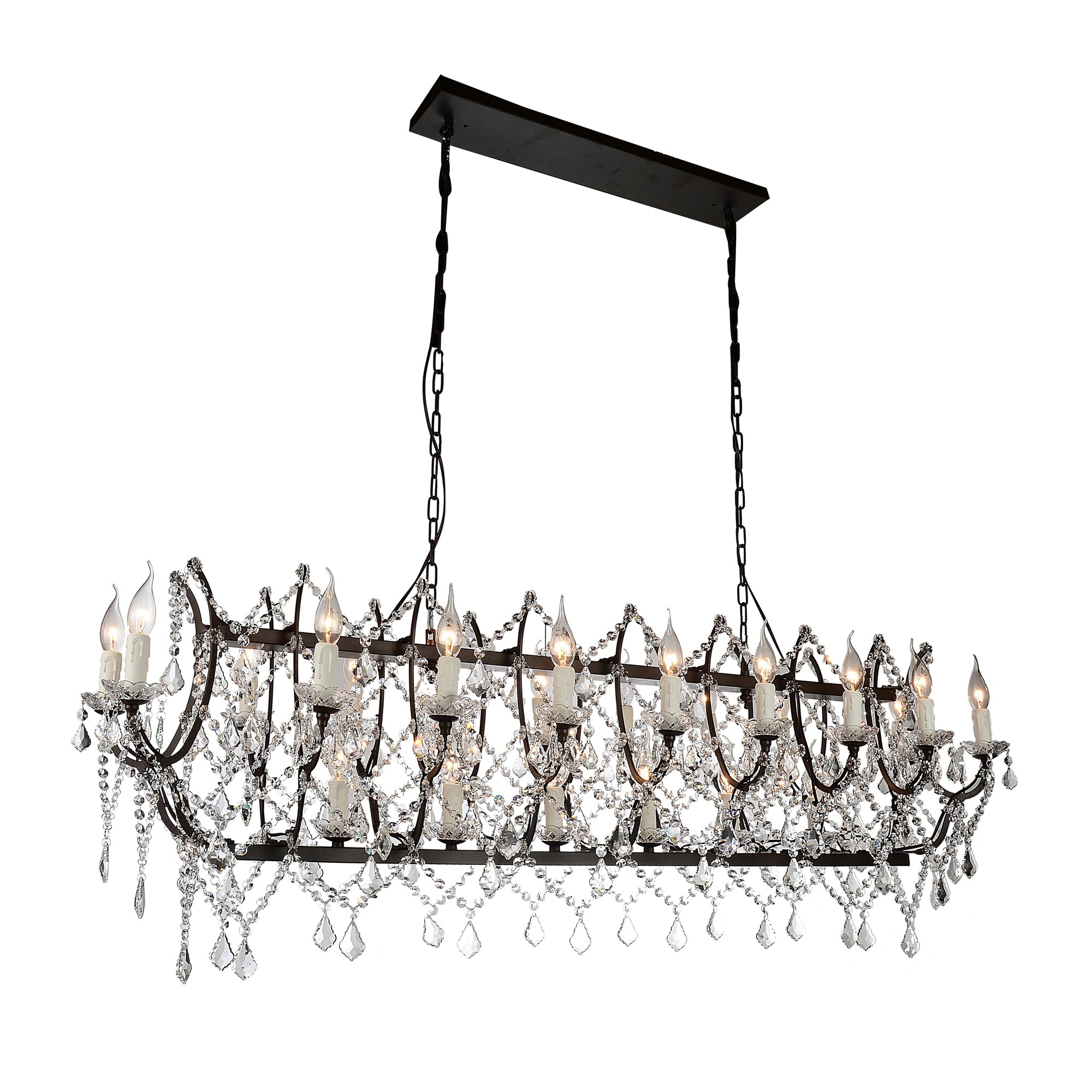 CWI Lighting 9910P58-24-200 Phraya 24 -Light Brown Modern/contemporary For Use in Bathrooms, Bedrooms, Dining Rooms, Foyers, Kitchens, Living Rooms Chandelier