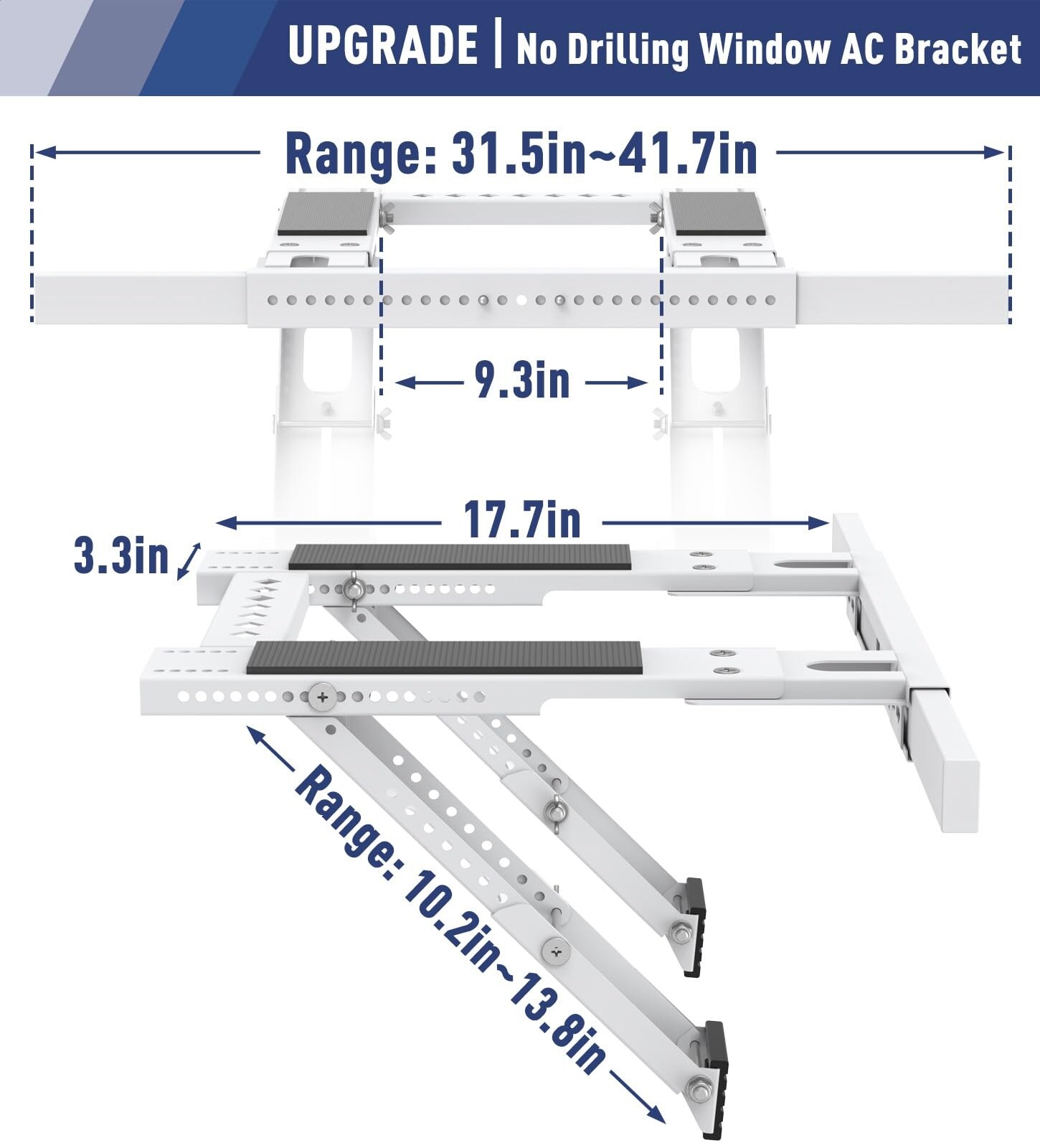 Oyezvary Adjustable Window AC Support Bracket Steel Expands 31.5 to 41. ...