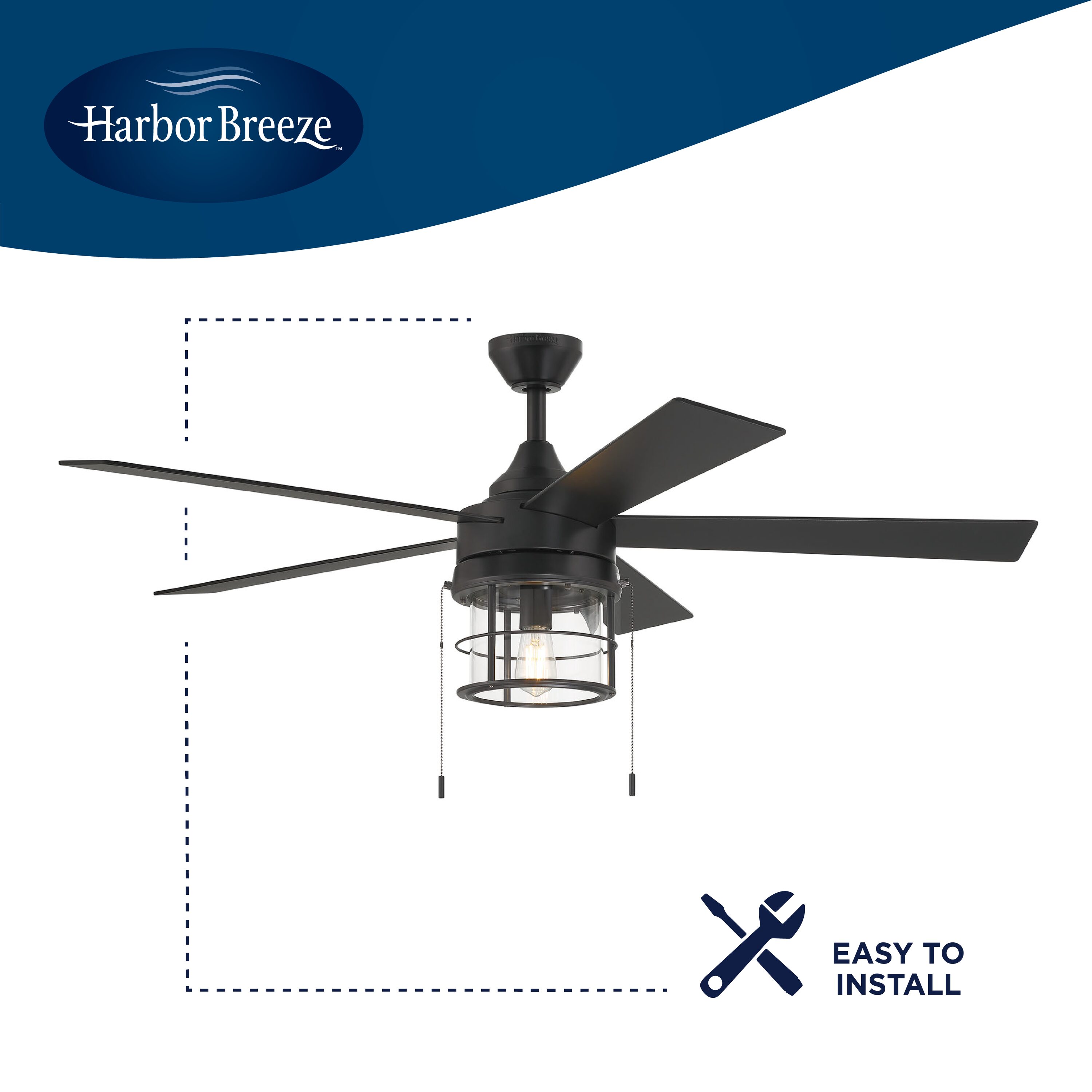 Harbor Breeze LAN52BK5L Ceiling-Fans - View #2