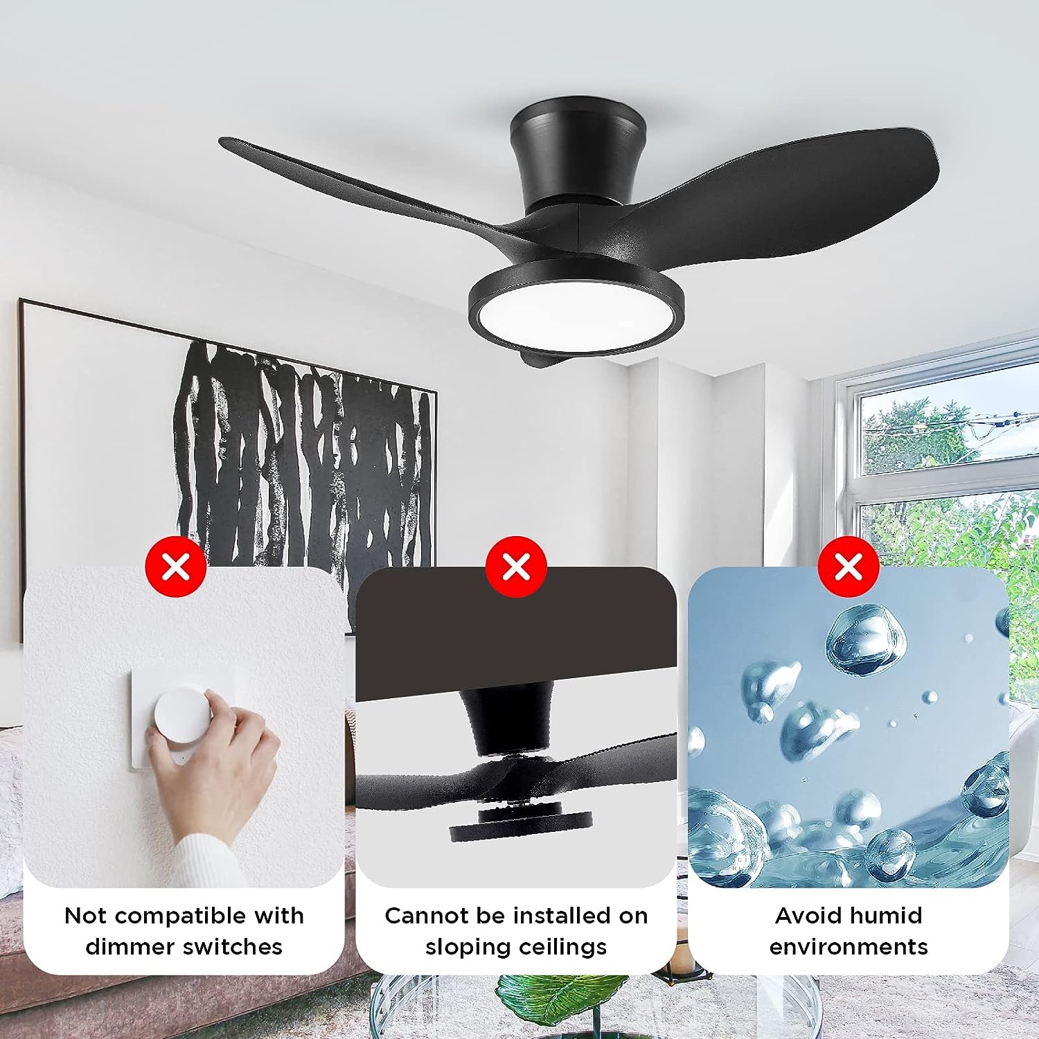 ocioc OC32-BK-3X-F1 Ceiling-Fans - View #4