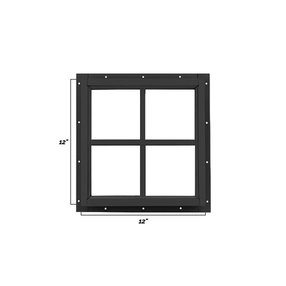 Shed Windows and More 1212BLKF Specialty-Windows - View #3