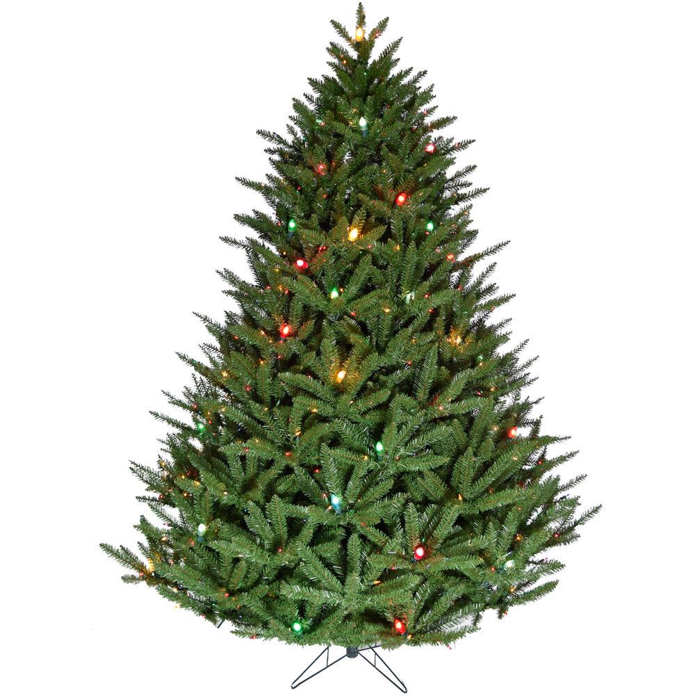 Fraser Hill Farm FFCVC7090-6GR 9-ft Pre-lit Artificial Christmas Tree with LED Lights