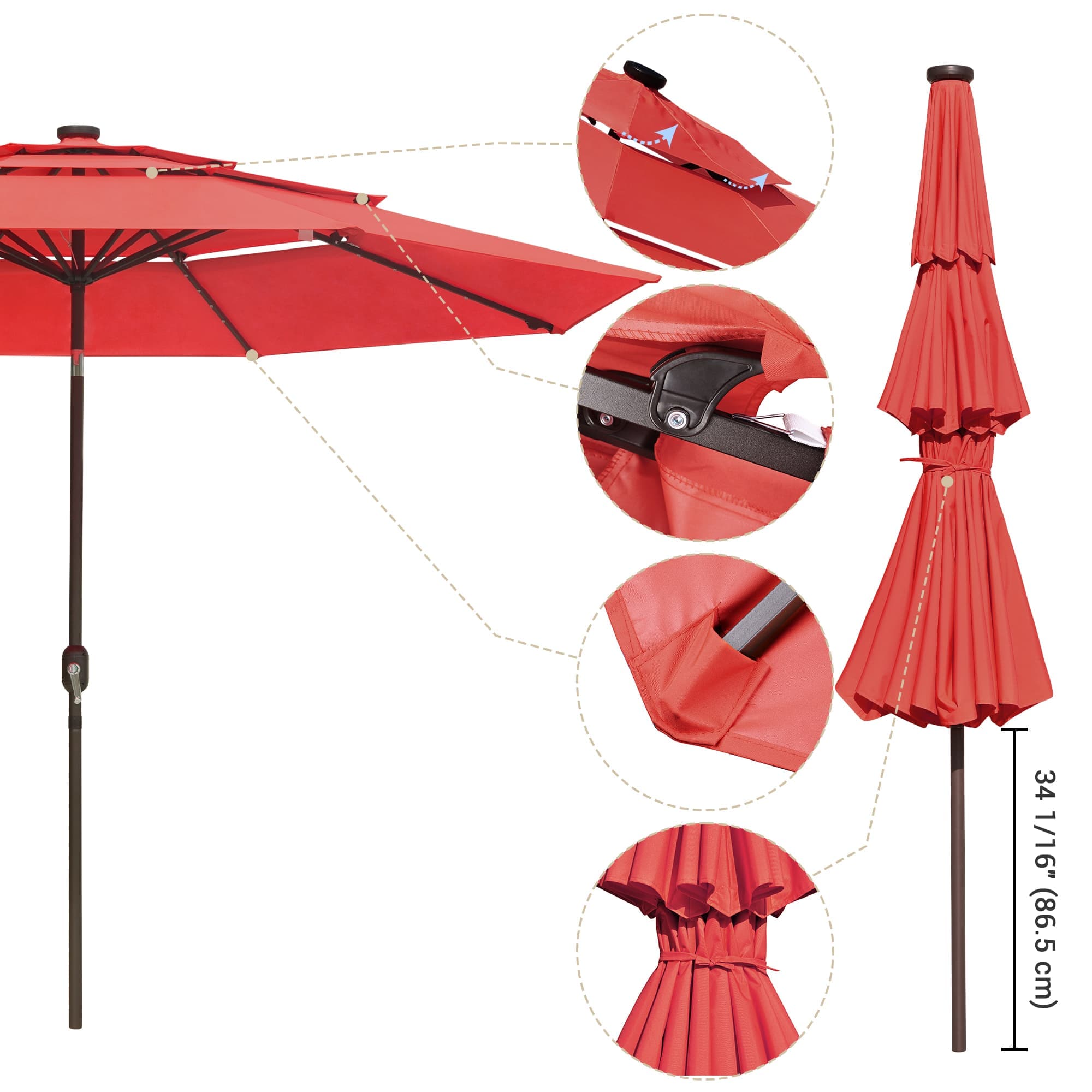 Yescom 07UMB043-3T11L-02-LO Umbrellas-2 - View #3