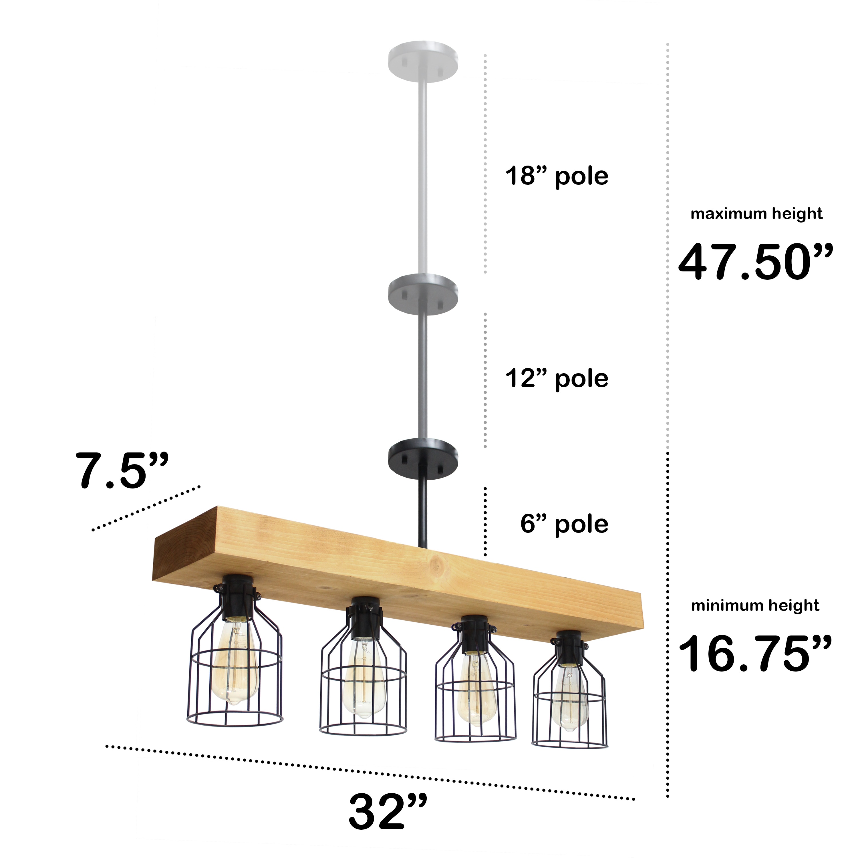 Lalia Home LHC-1001-LW Pendant-Lights - View #3