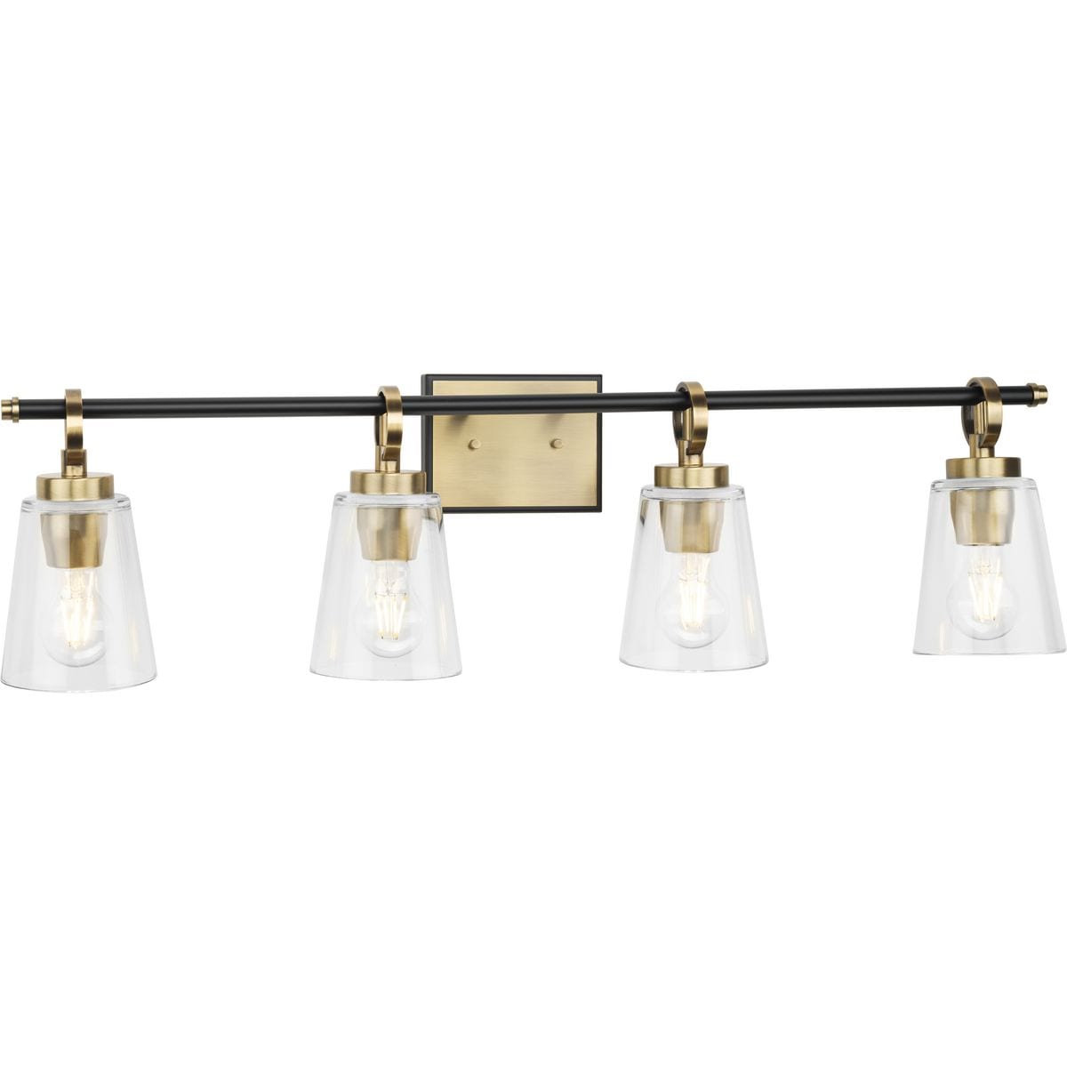 Progress Lighting P300483-163 Cassell 33.87-in 4 -Light Brass Transitional Vanity light