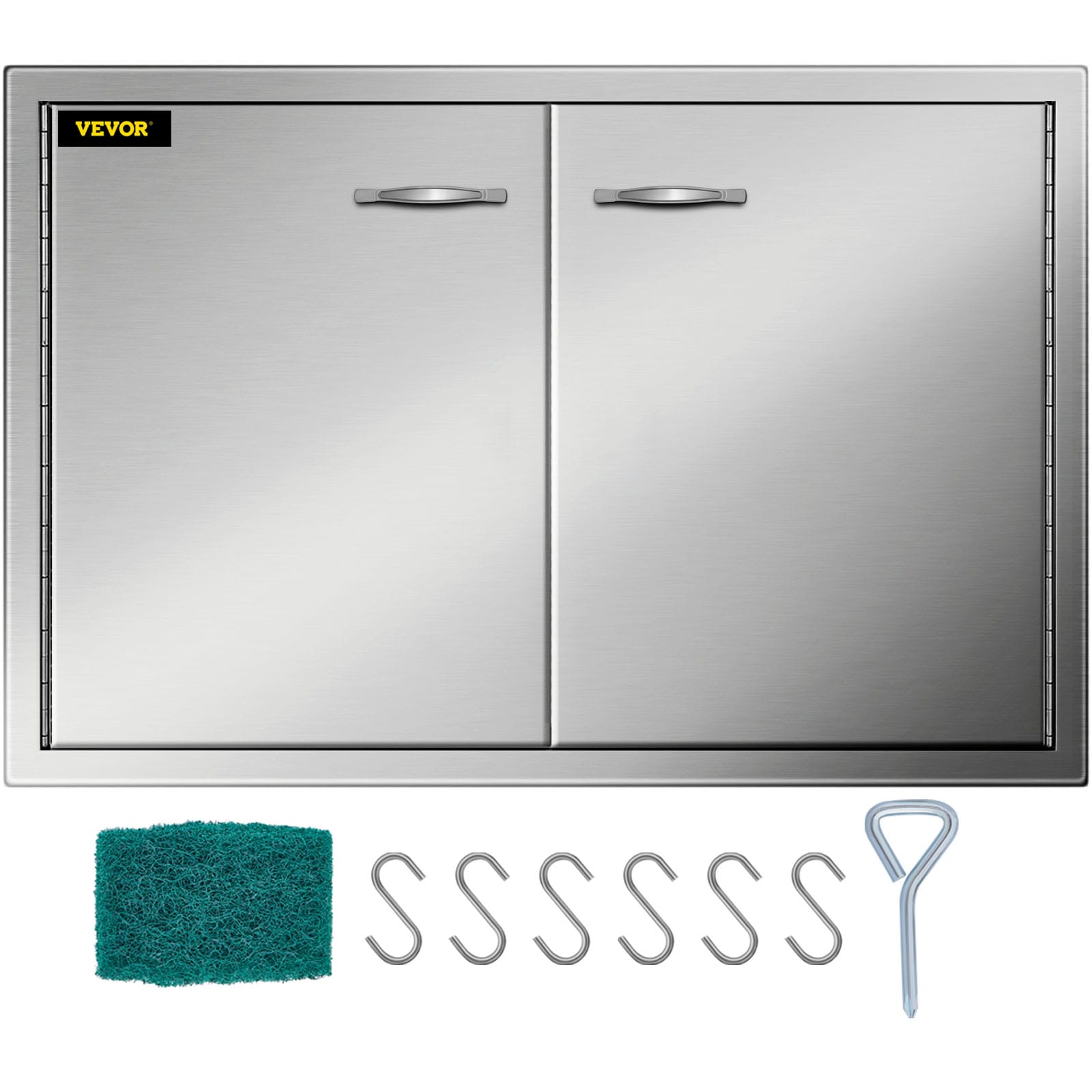 VEVOR 33 x 22 IN Outdoor Kitchen Doors Built In Grill Cabinet Double Doors 33X22YCSKCGM00001V0 at Lowes