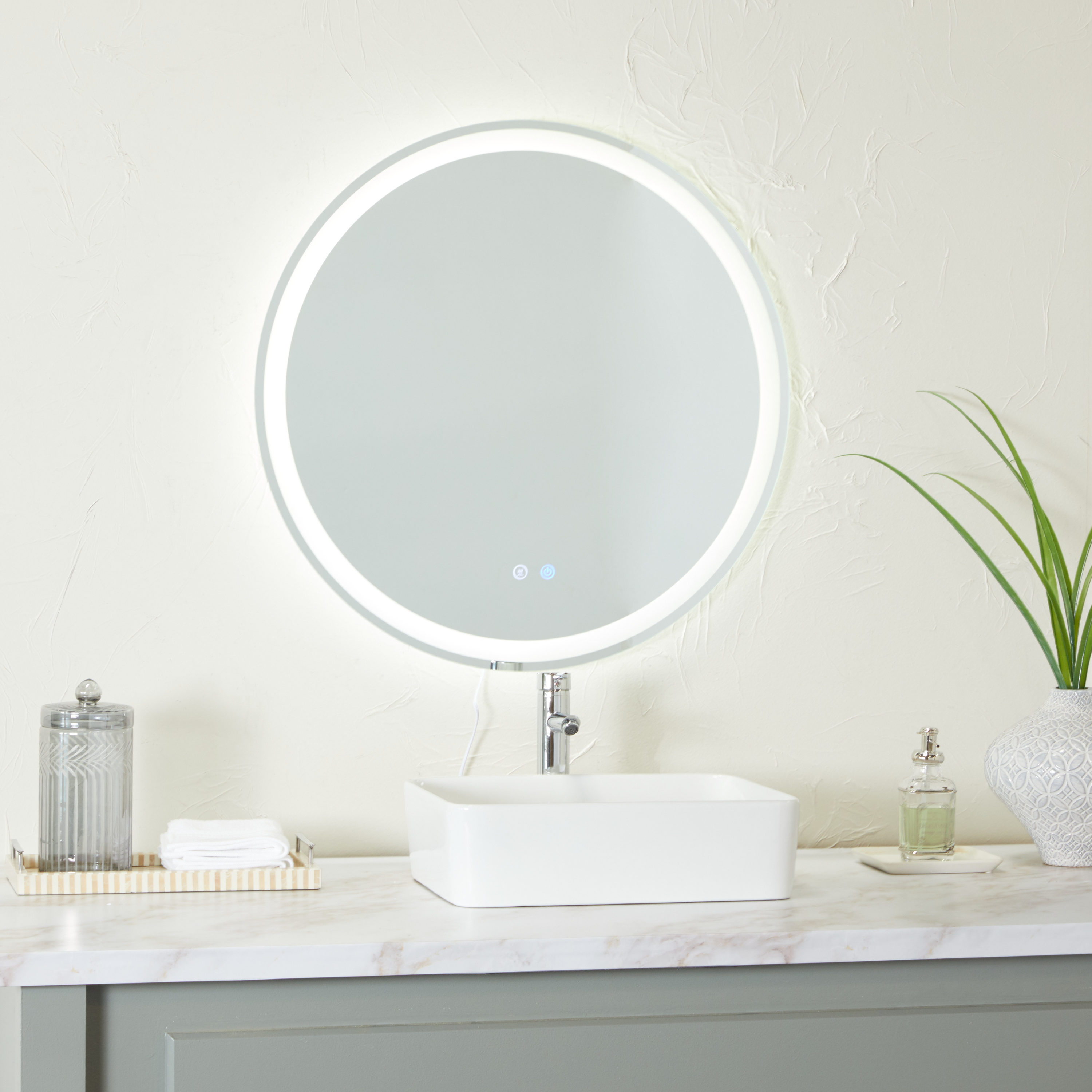 Eve Frameless Irregular Wall Mirror with Backlit LED (3 Sizes)