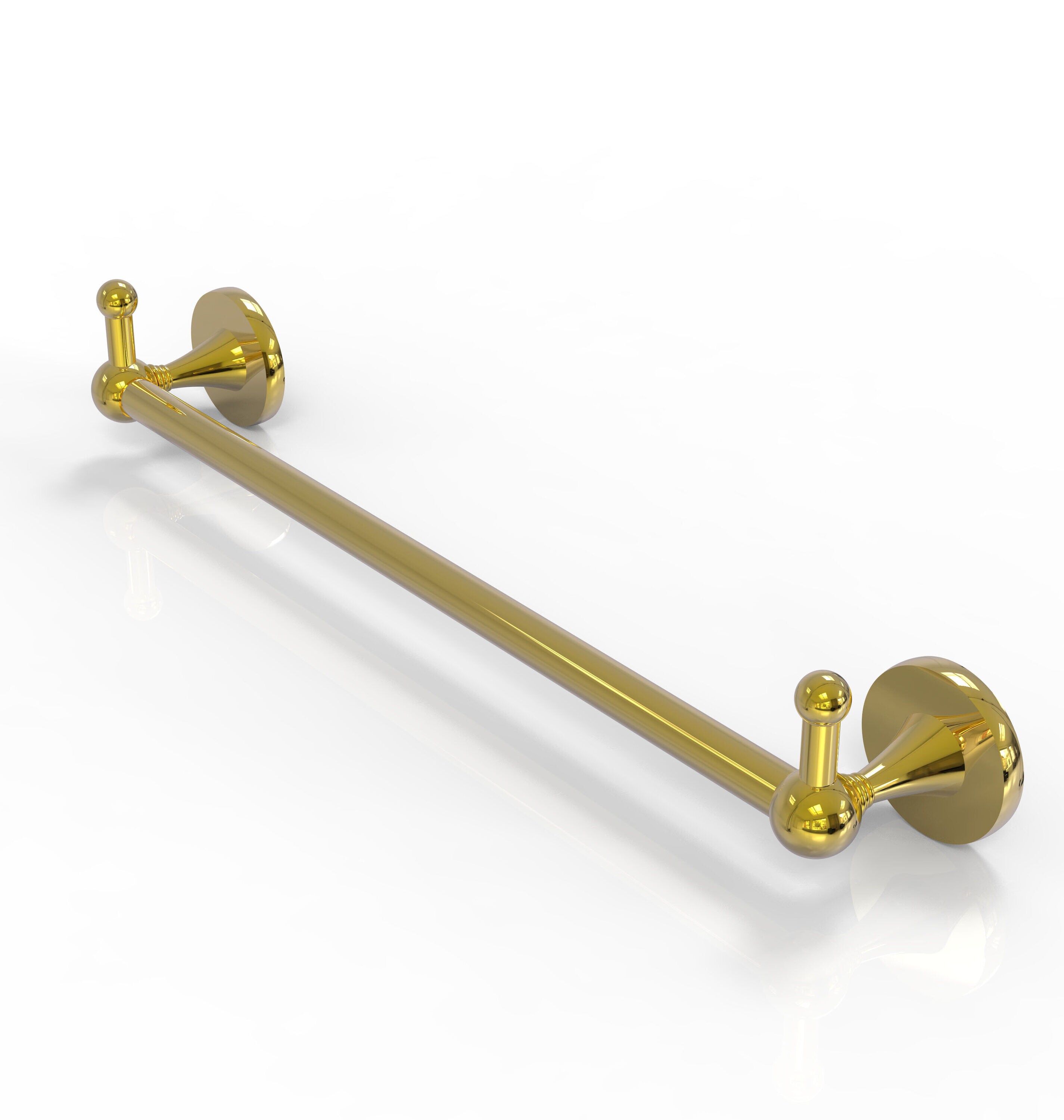 Allied Brass SL-41-30-PEG-PB Shadwell 30-in Polished Brass Wall mount Single Towel Bar