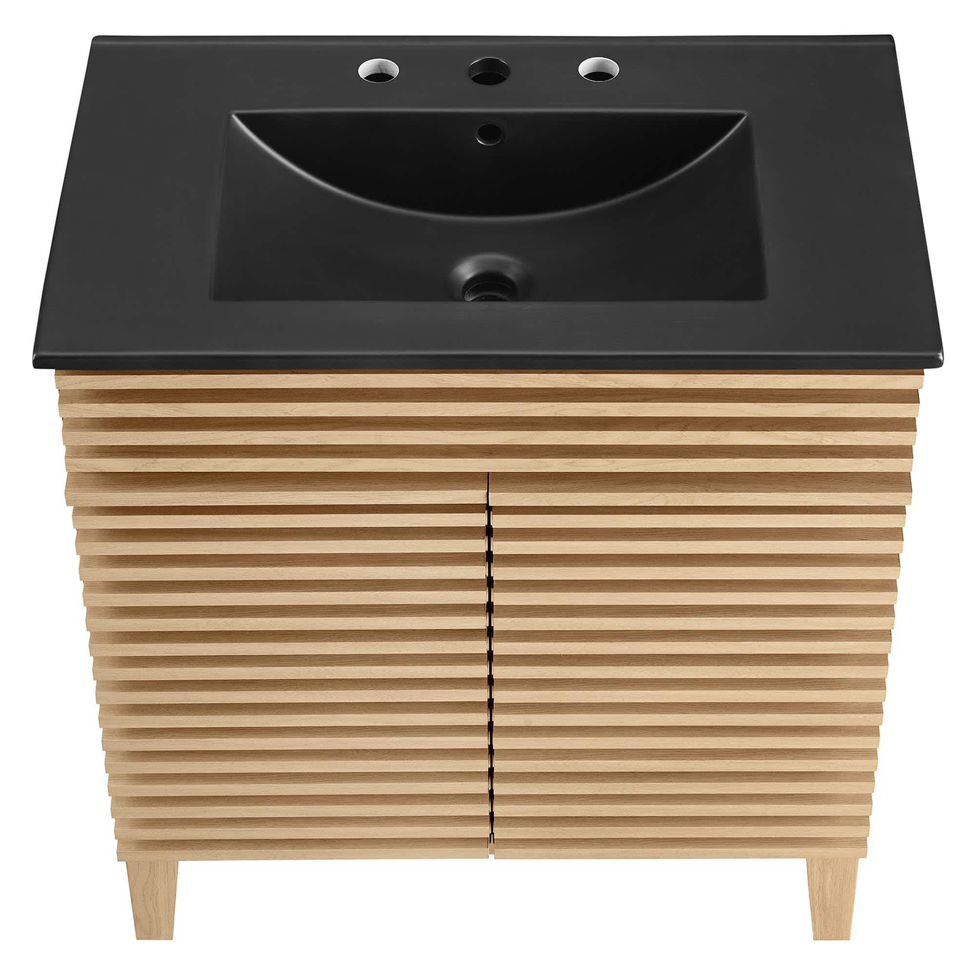 Modway EEI-5418-OAK-BLK Bath-Vanity-Combo - View #8