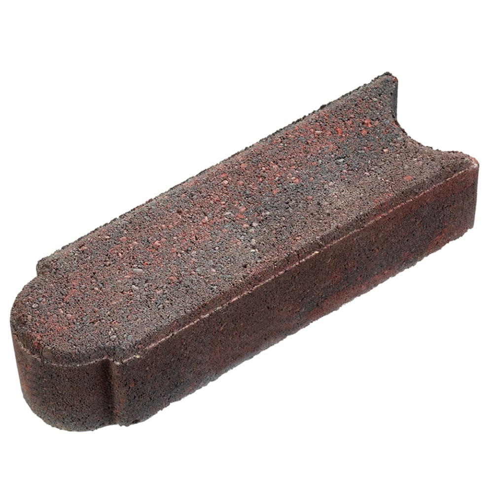 12-in L x 4-in W x 3-in H Red/Charcoal Concrete Straight Edging Stone | - Oldcastle 102605335