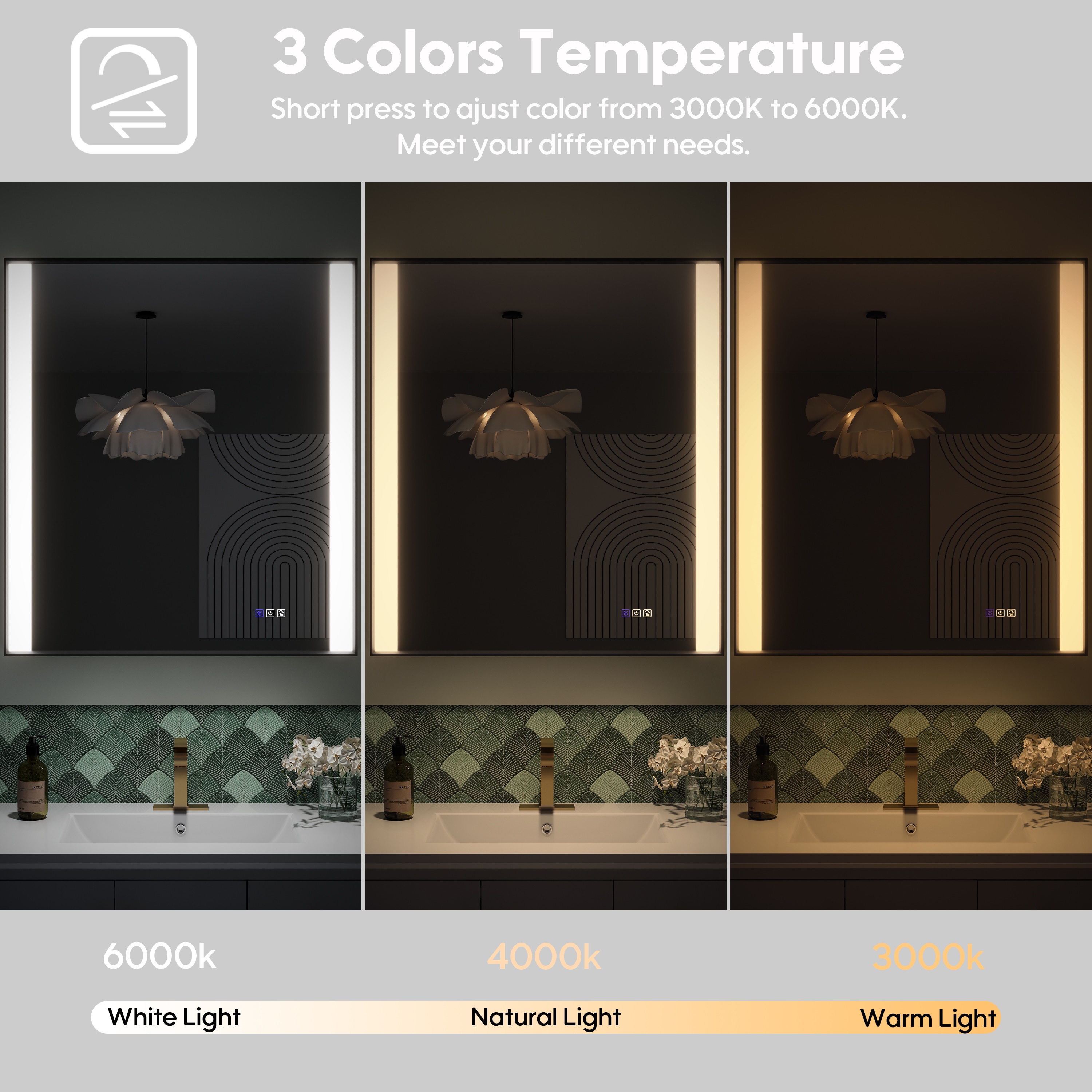 Forclover HYFE-8035CA Framed-Bath-Mirrors - View #6