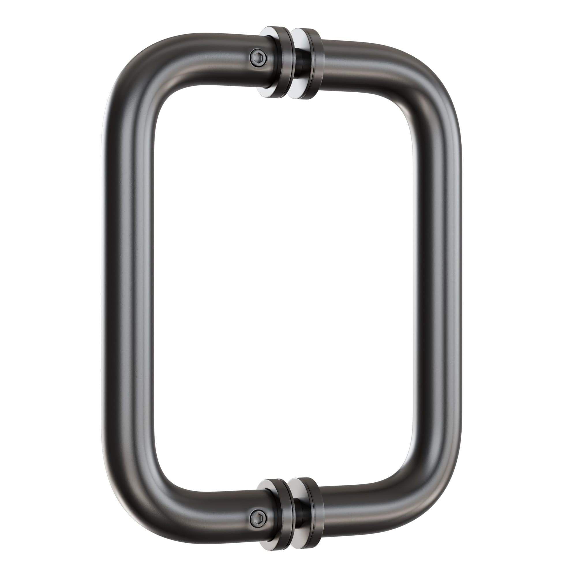 Aoibox -  Matte Black Tubular Shower Door Handle Set 6 Inch Center to Center for Quarter to Half ...