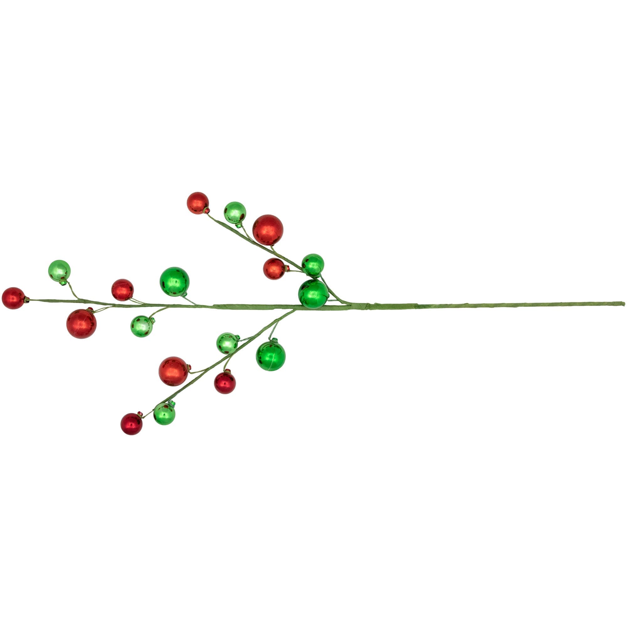 Northlight 30 inch Green and Red Ball Ornament Christmas Spray #NORTHLIGHT DF94841