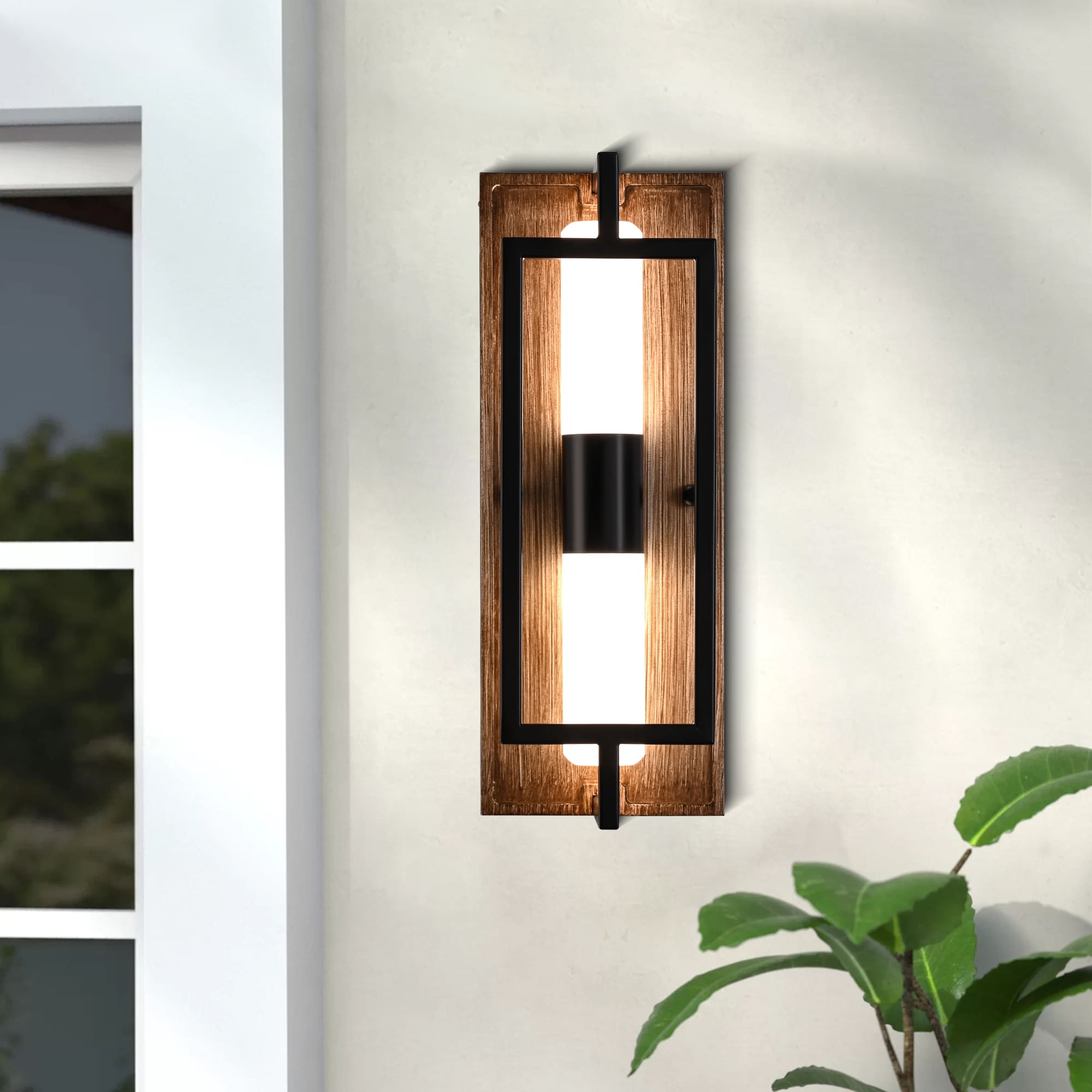 Oaks Decor BD4095OKEL Radiant 4.52 W 2 -Light Matte Black Industrial Integrated LED Wall Sconce