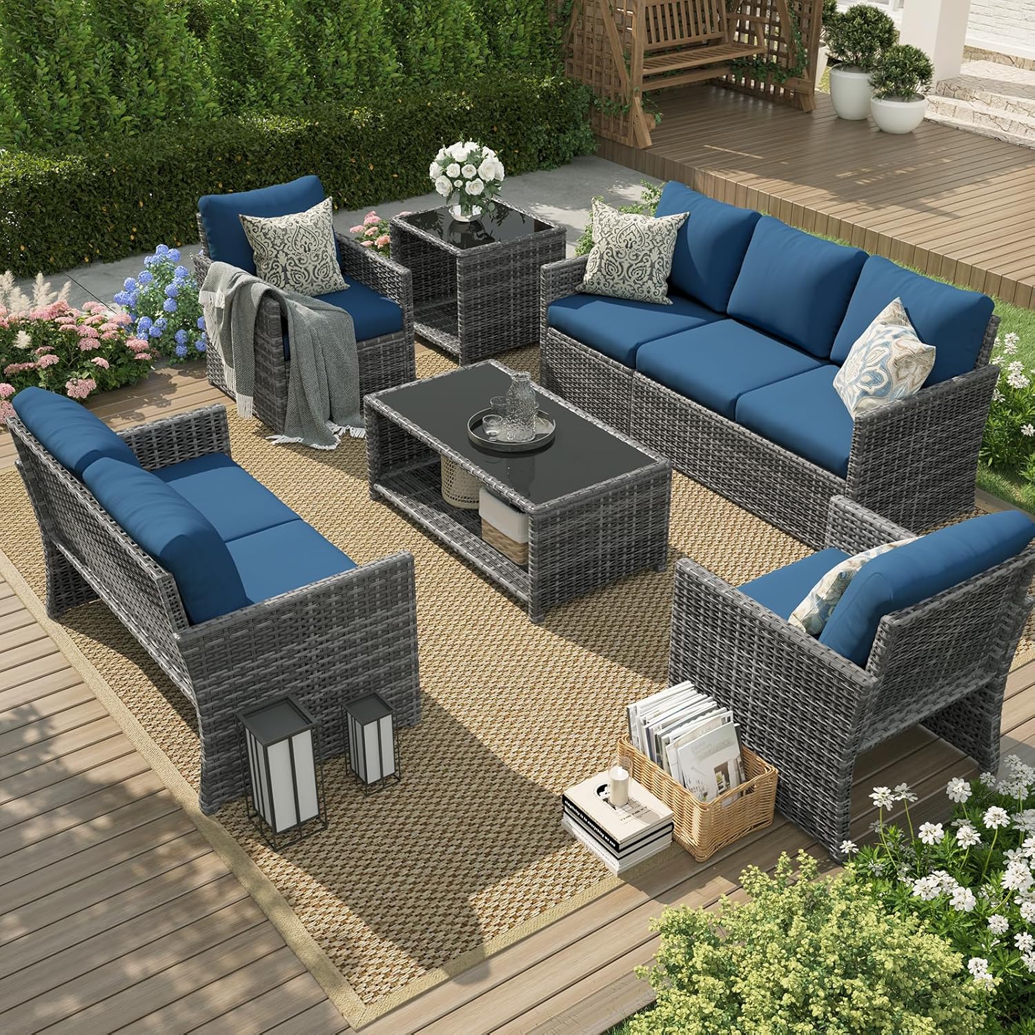AECOJOY 16091GRDBU-LS02 Patio-Conversation-Sets - View #2